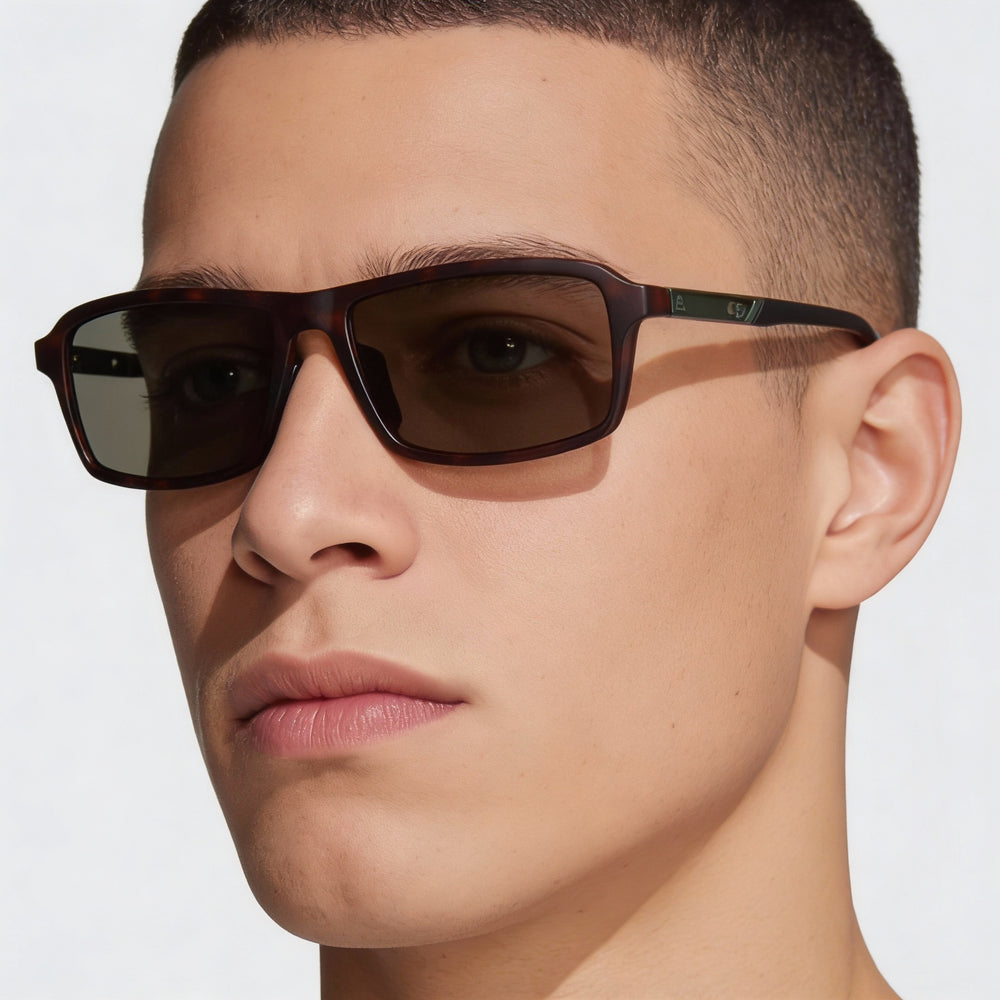 Gafas de sol adidas Sp004902s de plástico negro para hombre con lentes burdeos, 59 mm, protección UV