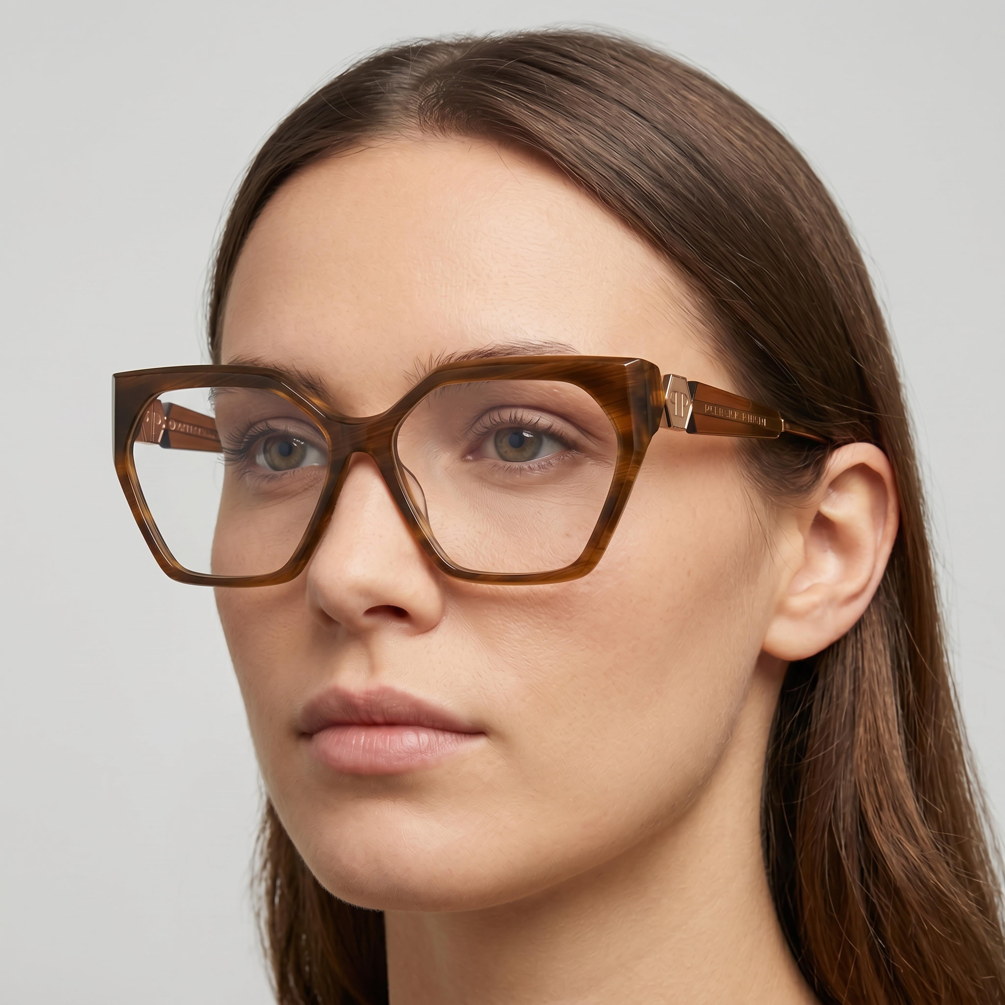 Philipp Plein Vpp068s Women's Multicoloured Acetate Eyeglasses with 57mm Lens, 15mm Bridge, 140mm Temple, Photo 4