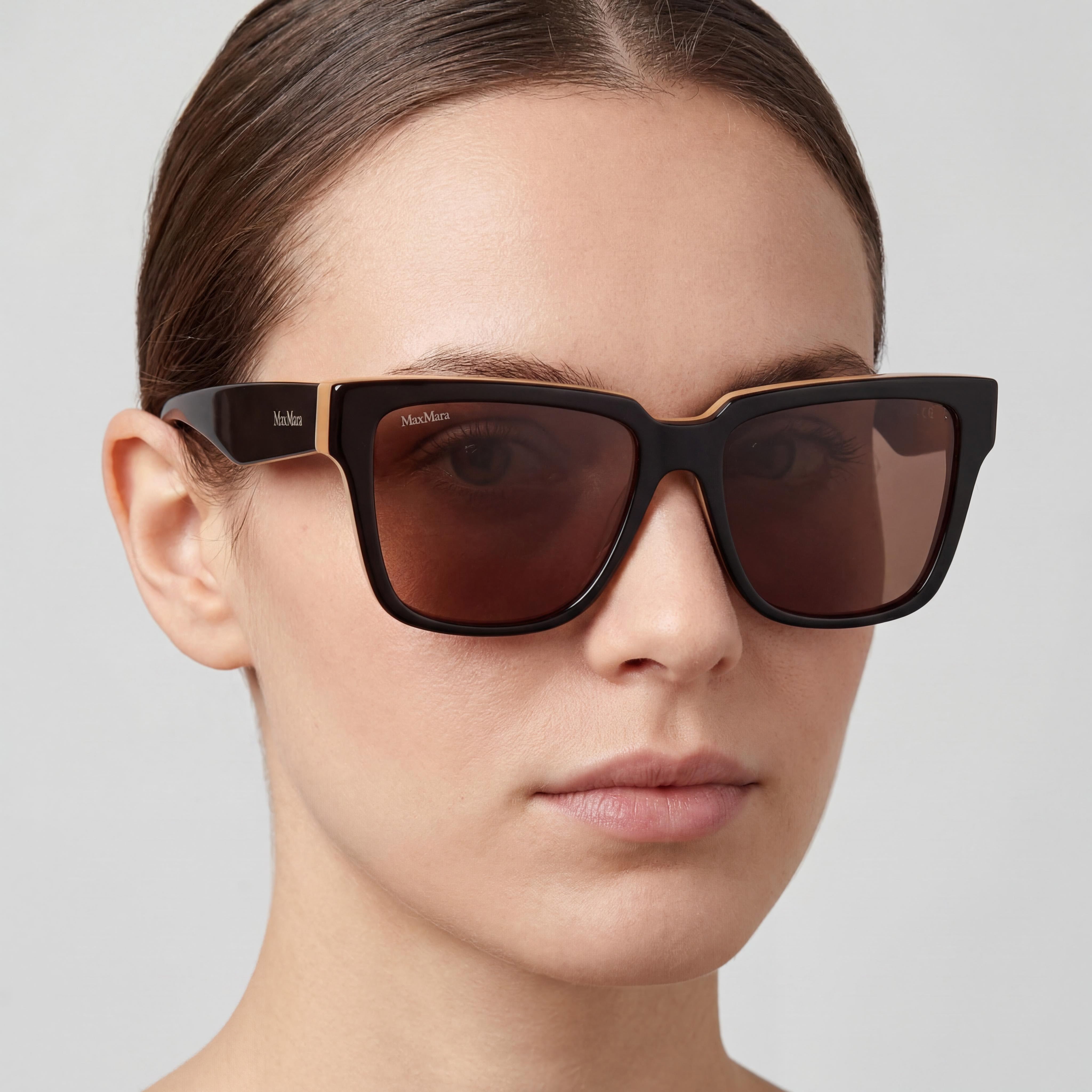 MaxMara MM0078 Women's Dark Brown Sunglasses 57-16-140mm, Photo 3