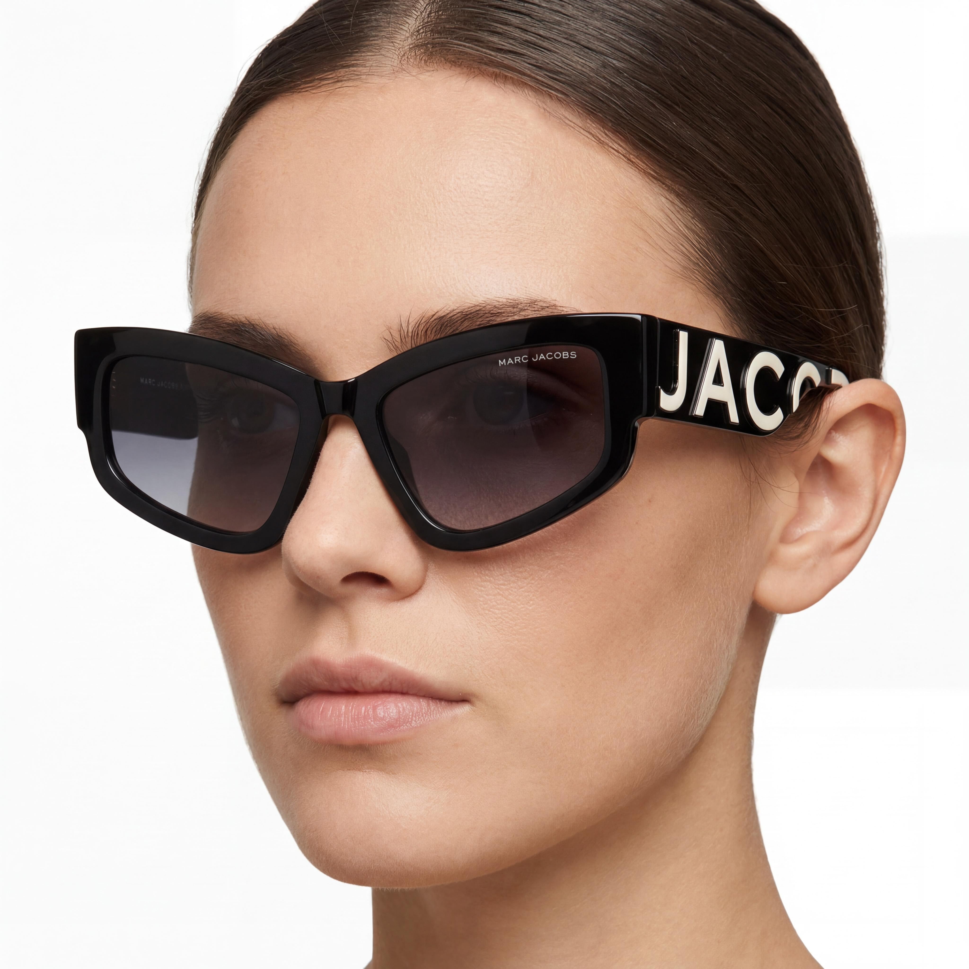 Gafas de sol rectangulares Marc Jacobs Modern MARC 796/S para mujer con protección UV, borgoña beige/gris oscuro, 55-19-145, Photo 5