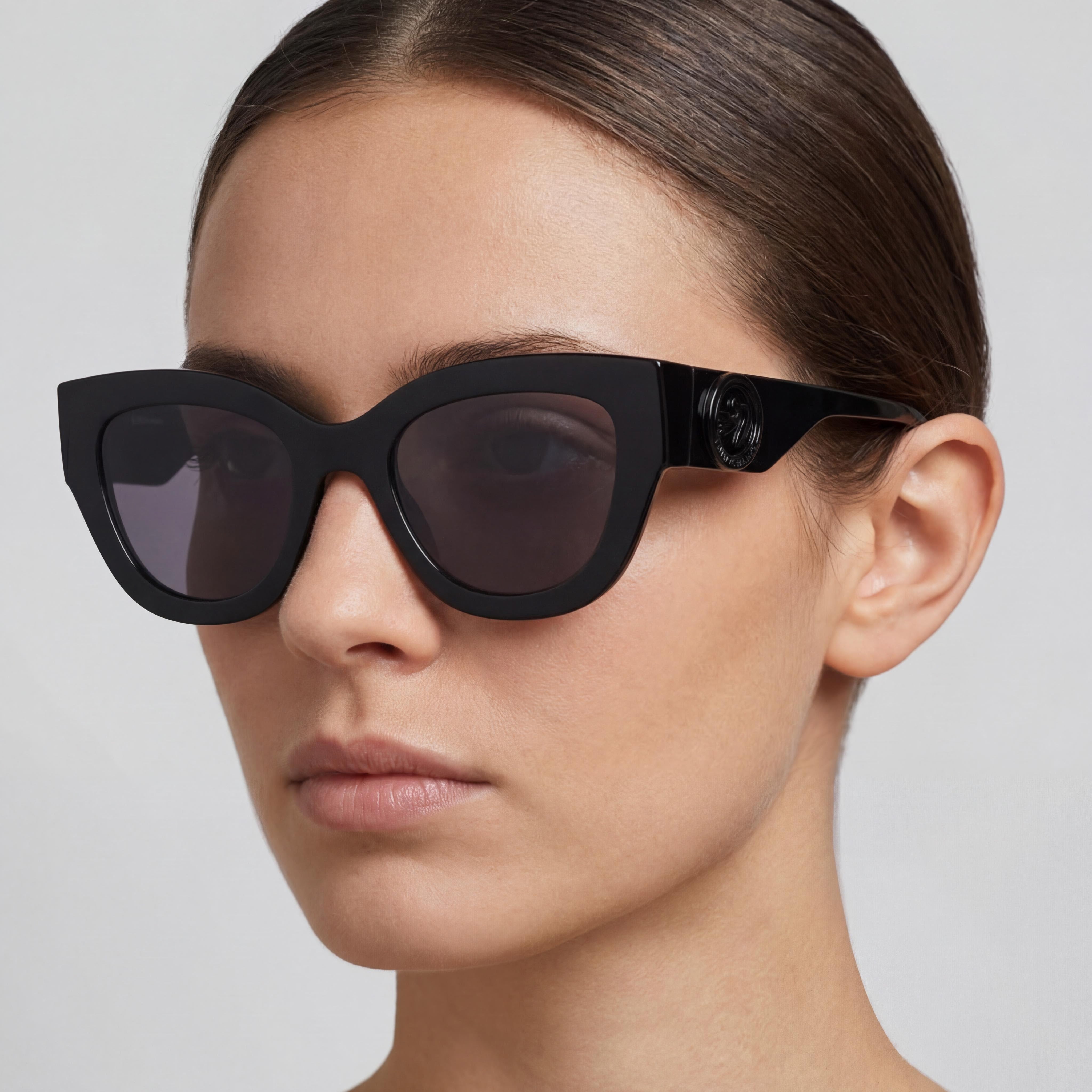 Gafas de sol Longchamp LO744S para mujer, informales, con montura inyectada negra, lentes de policarbonato no polarizadas, 52 mm, Photo 5