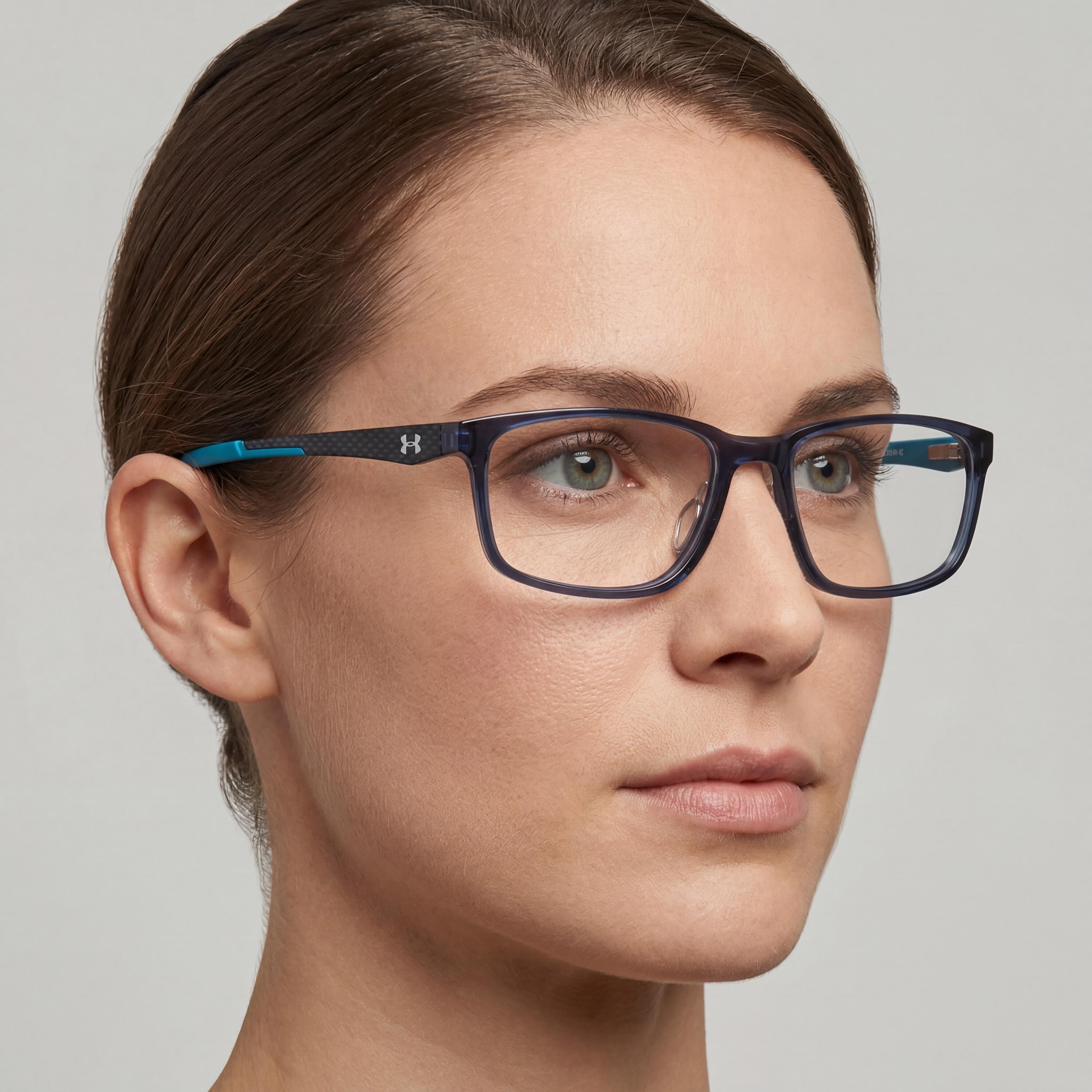 Under Armour Women's Modern Grey Blue Polyamide Injected Frame with Plastic Lenses Sunglasses 56mm, Photo 4