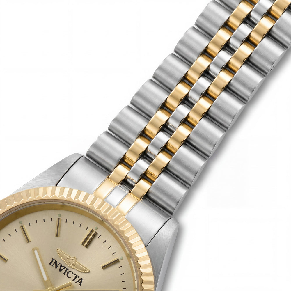 Reloj Invicta para hombre 29382 Specialty de cuarzo, dos tonos, dorado, acero inoxidable de 43 mm