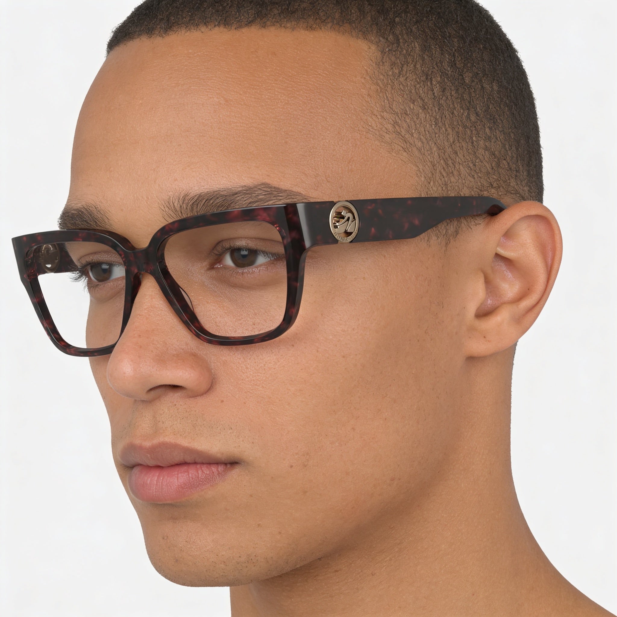 Longchamp Modern Men's Acetate Non-Polarized Eyewear, Rose Havana Frame & Lens, Size 52-14-140, Photo 4