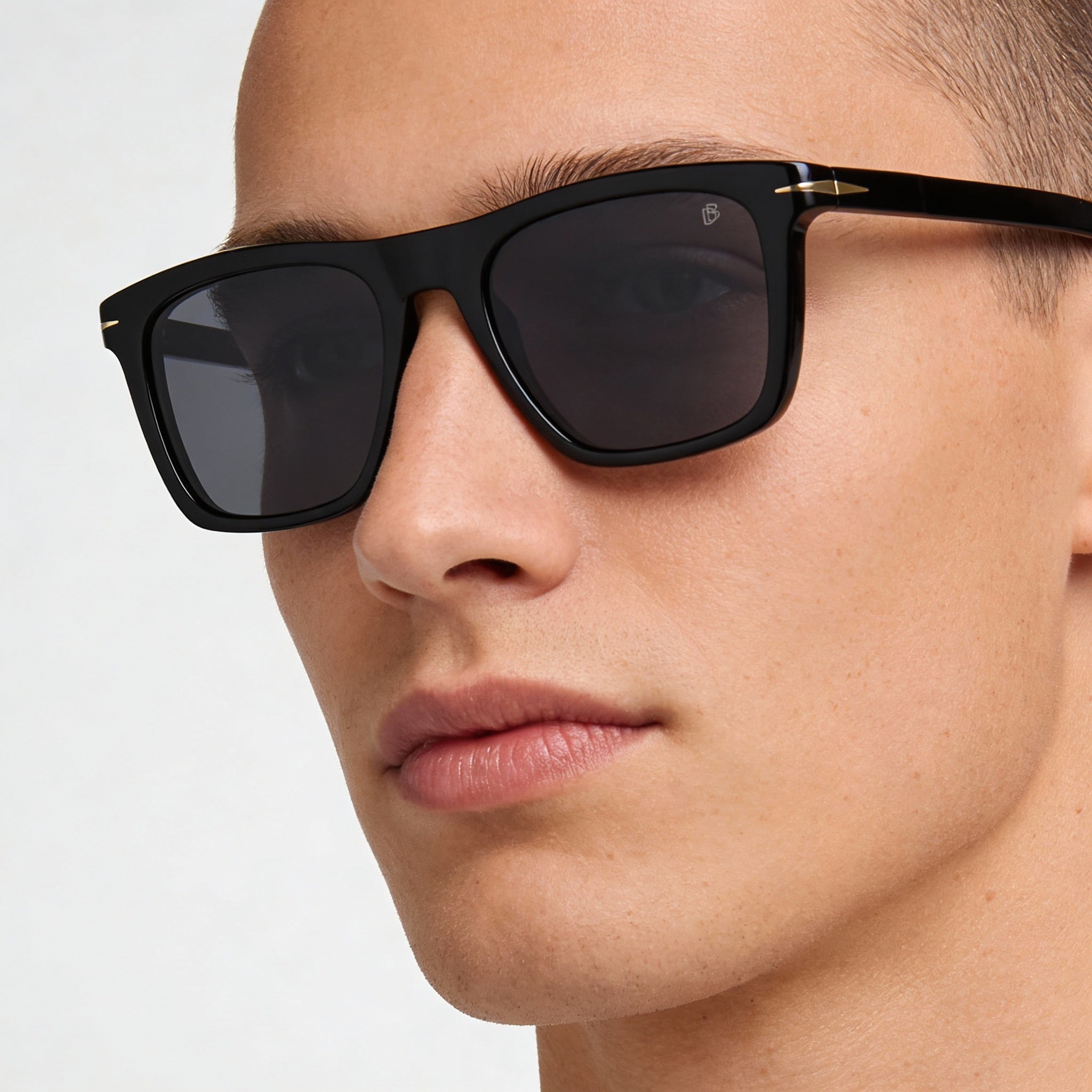 Gafas de sol clásicas David Beckham DB 7000/S para hombre, de acetato, color negro y dorado, con protección UV 400, 51-20-145 mm, Photo 4