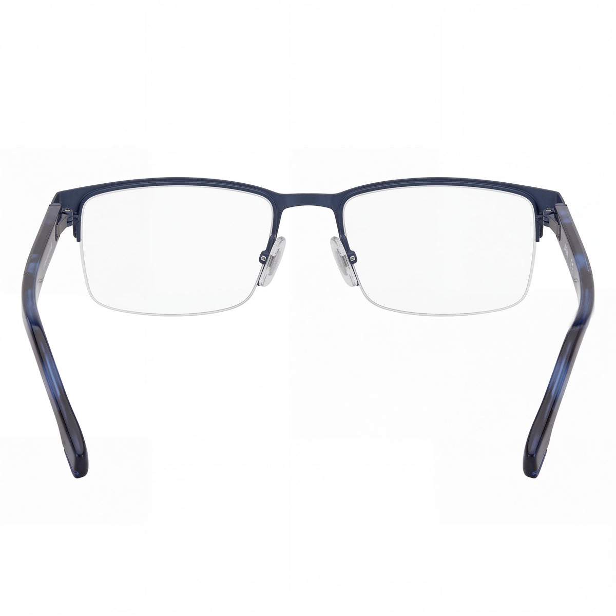 Hugo Boss Gafas de sol unisex con montura de metal clásica, montura azul, lentes multicolor, 57 mm, Photo 3