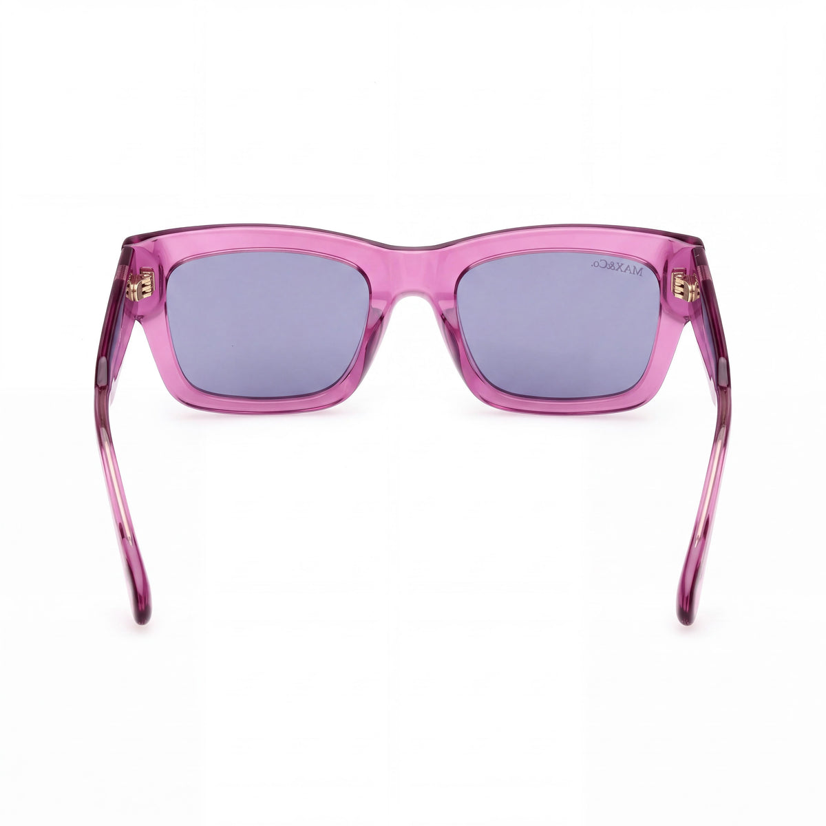 Max & Co. Casual Women's Shiny Pink Acetate Frame Sunglasses with Grey UV Protection Lenses 52mm, Photo 3