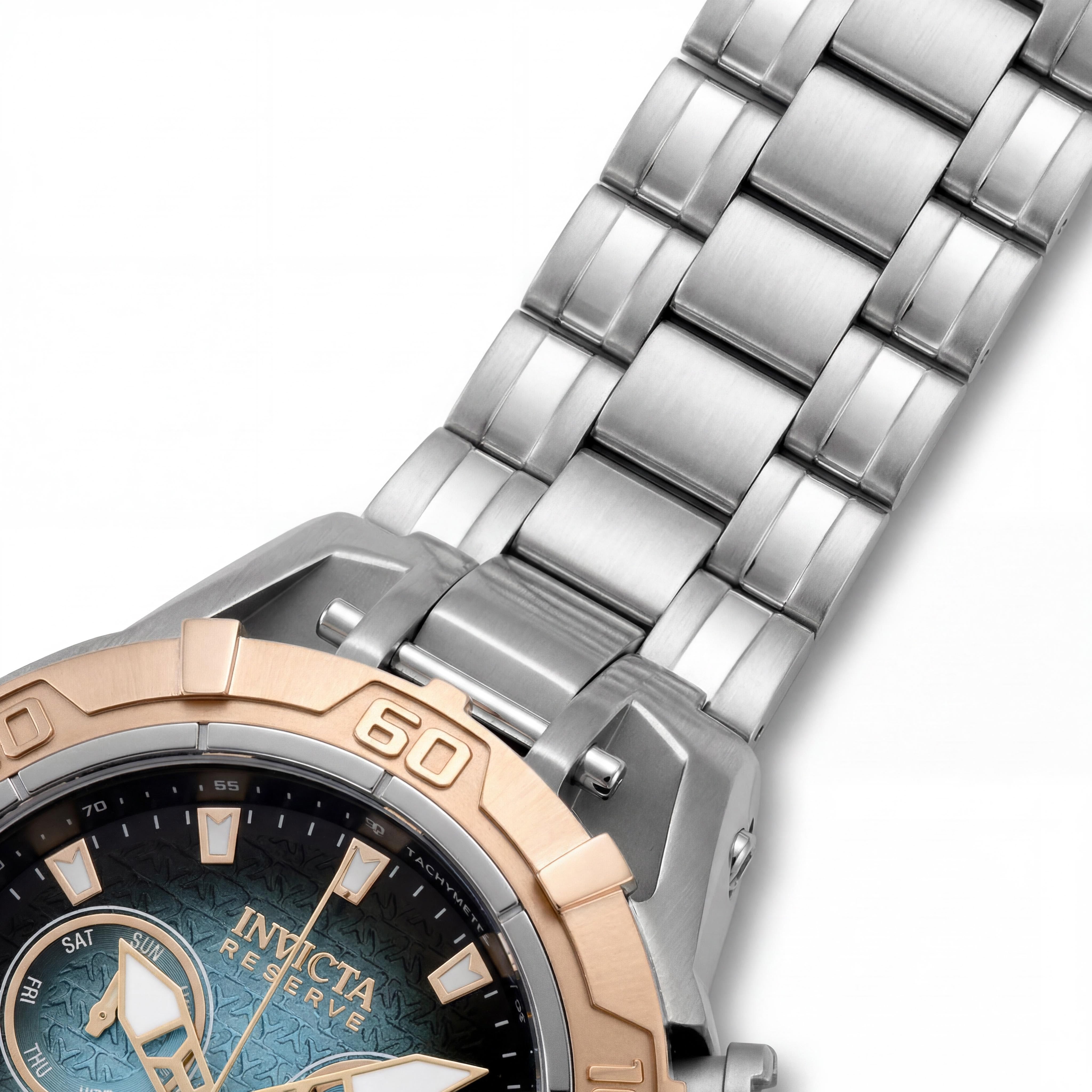 Invicta Reserve Ocean Warrior 47852 Unisex Silver Stainless Steel Quartz Chronograph Bracelet Blue Dial Watch 54mm, Photo 3
