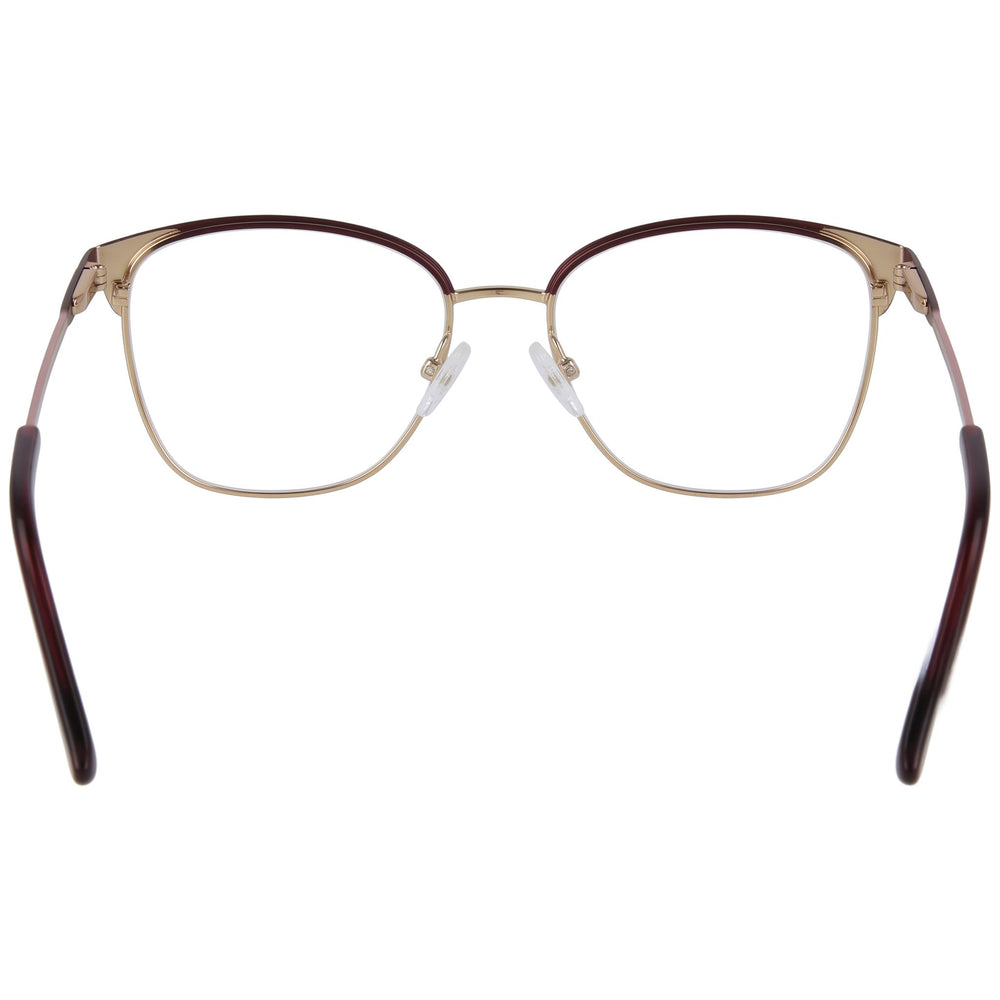 Adensco Classic Men's Burgundy Metal Frame Eyeglasses, Multicolor Polycarbonate Lenses, Size 53-16-135