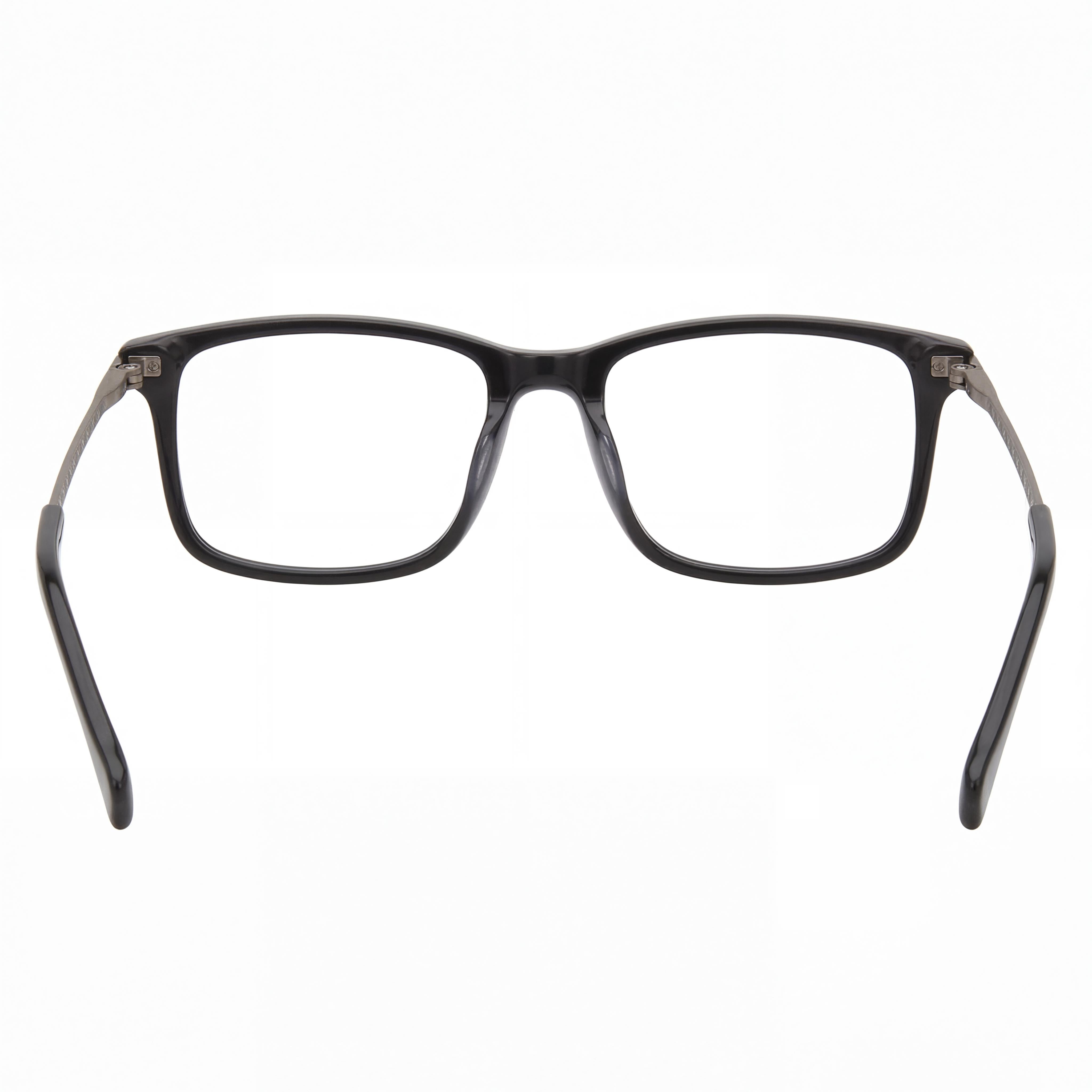 Gafas Lucky Brand VLBD423 para hombre, color negro plateado, montura de plástico completa, rectangulares, 55-18, Photo 3