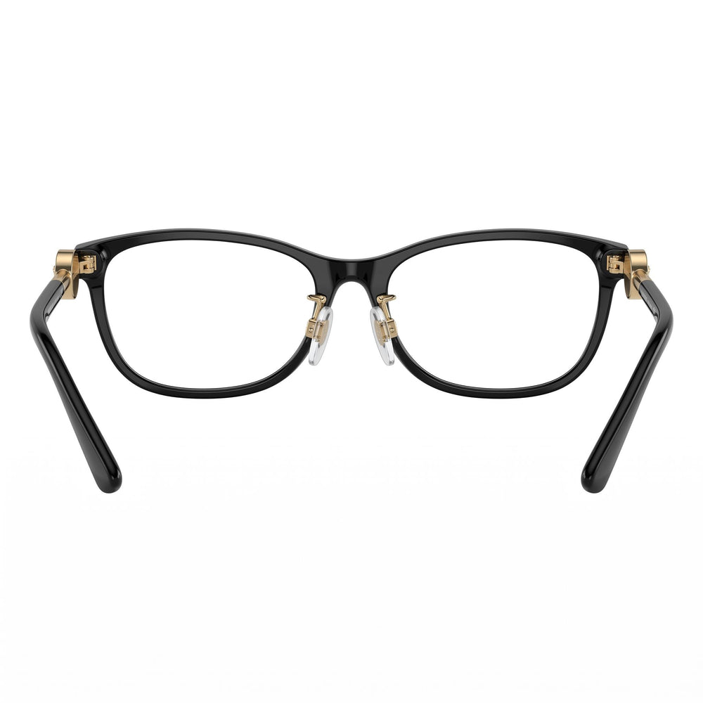 Versace Modern Women's Clear Lens Black Plastic Full Rim Square Frame Eyeglasses Size 55-16-140