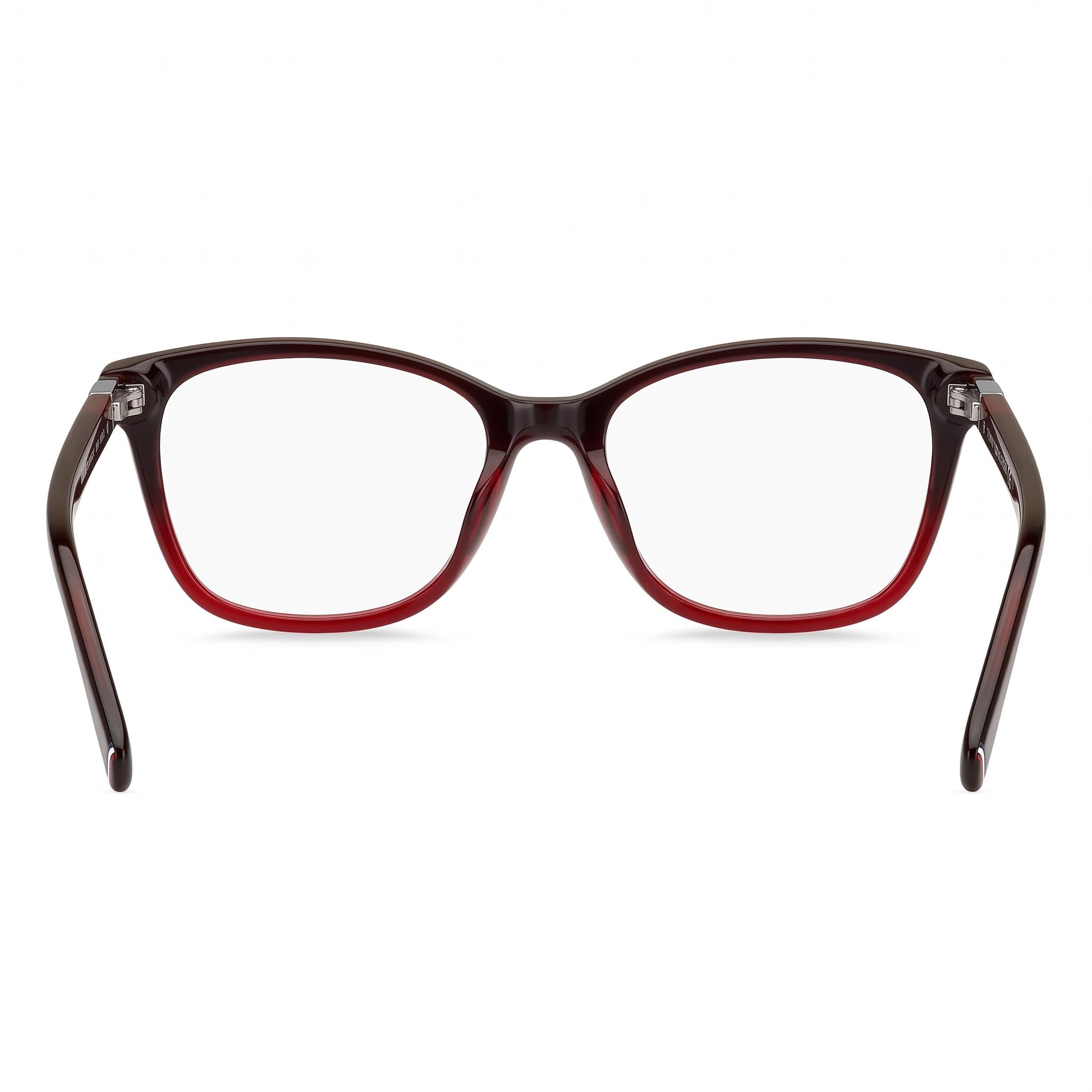 Tommy Hilfiger RECTANGULAR / SQUARE Unisex Burgundy Red Plastic Frame Eyewear, Size 54-15-140, Photo 4