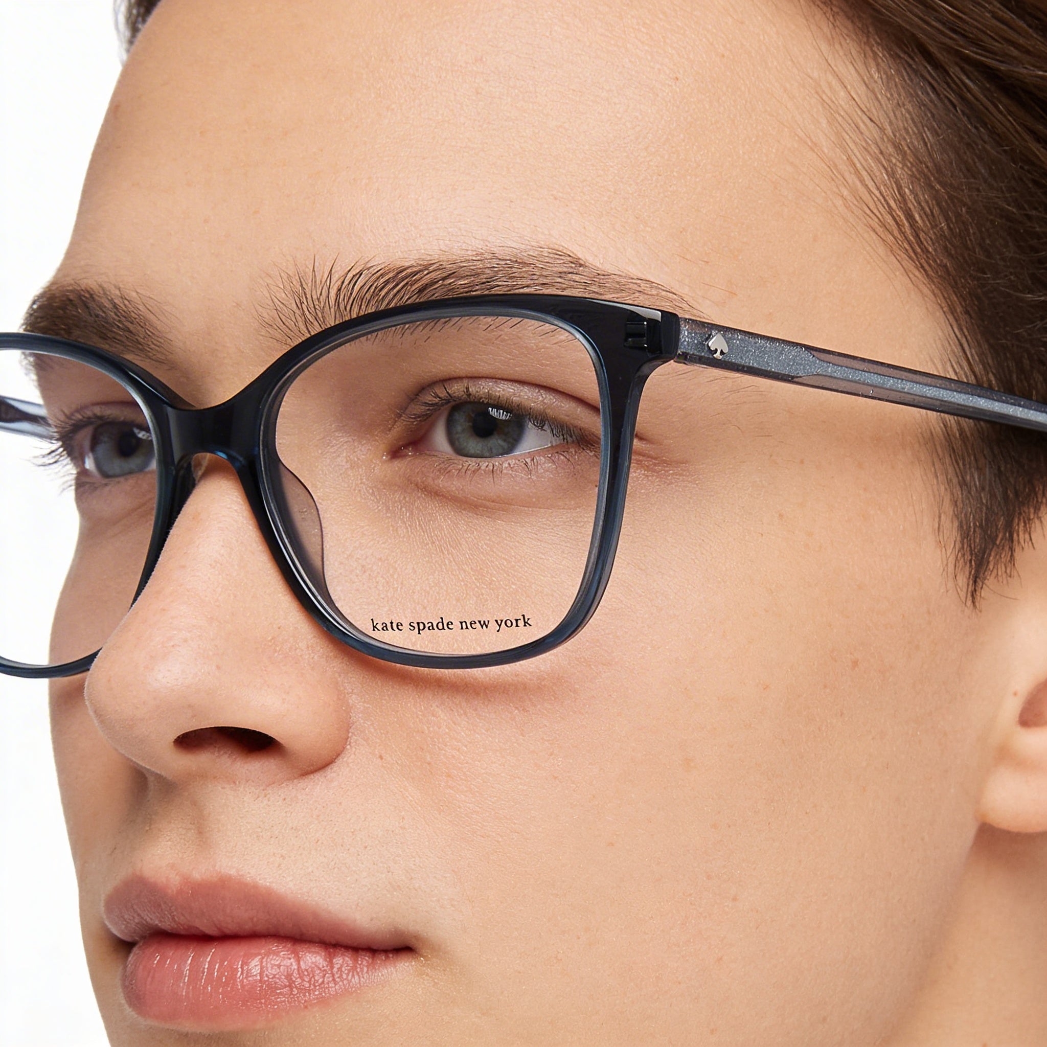 Kate Spade New York Modern Unisex Sunglasses with Blue Polycarbonate Lenses, 52mm Lens Width, Photo 5