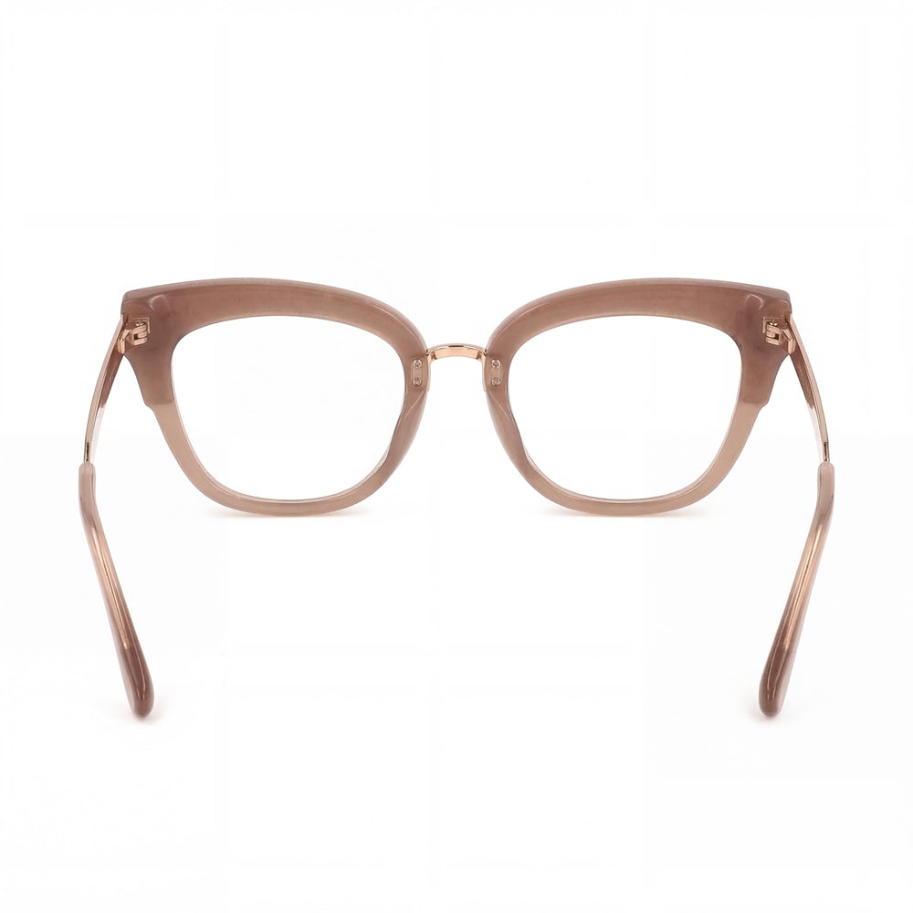 Gafas JIMMY CHOO para mujer, montura de plástico color piel sin lentes, lentes de 49 mm, puente de 145 mm, patillas de 20 mm