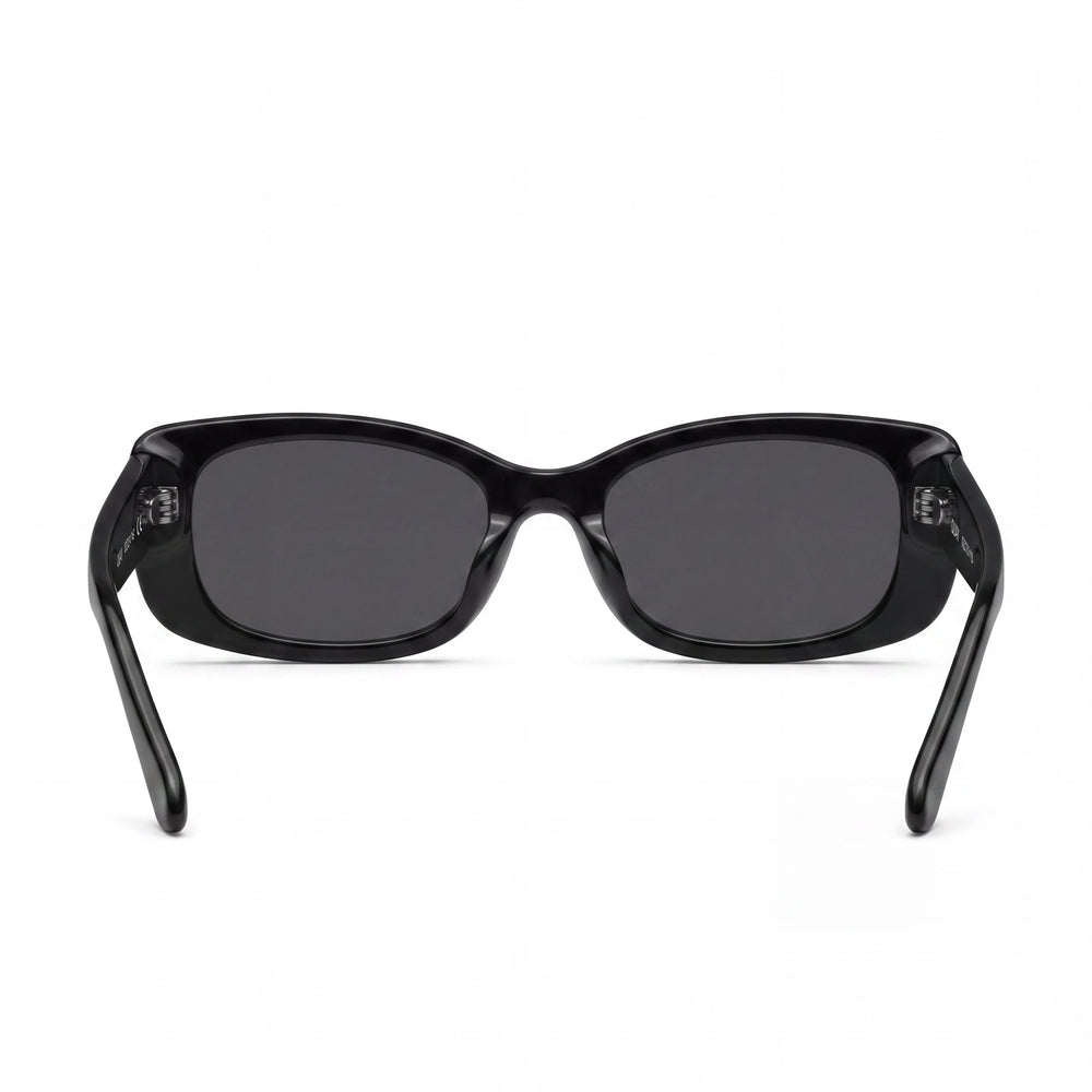 Gafas de sol polarizadas QUAY AUSTRALIA Vibe Check para mujer con montura inyectada negra y protección UV de 62 mm