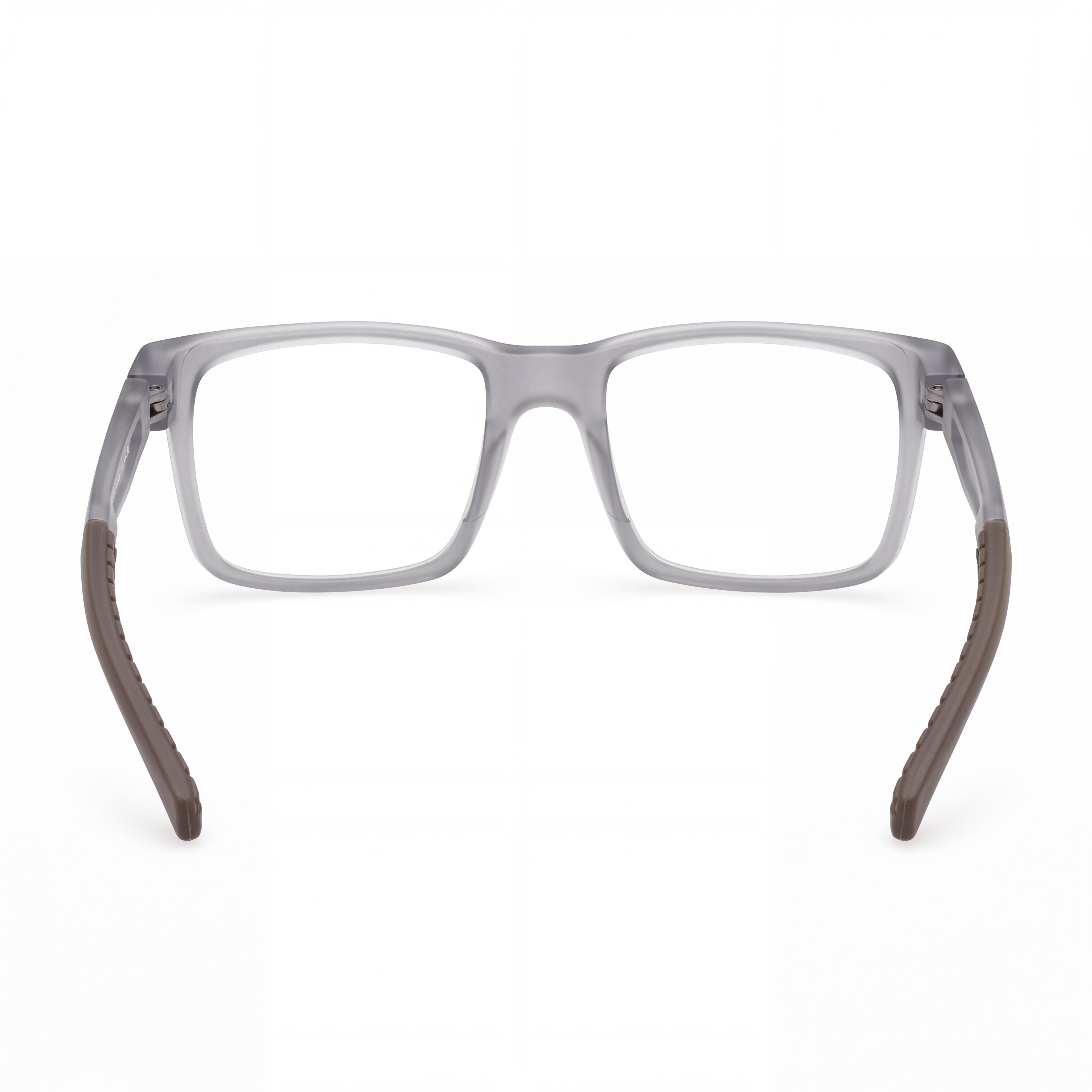 adidas SP5103 Men's Eyewear with Injected Matte Grey Frame and Transparent Non- Lenses, Size 55-18-140, Photo 3