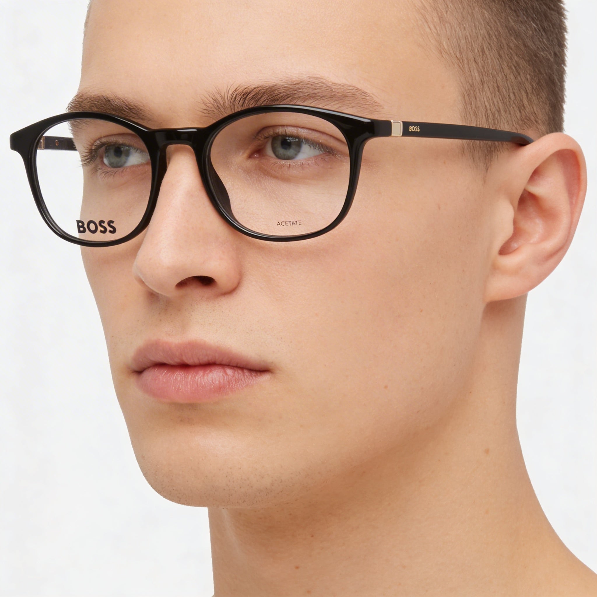 Gafas de sol unisex Hugo Boss 1437 con montura de plástico negro y lentes negras sin polarizar de 53 mm, Photo 4