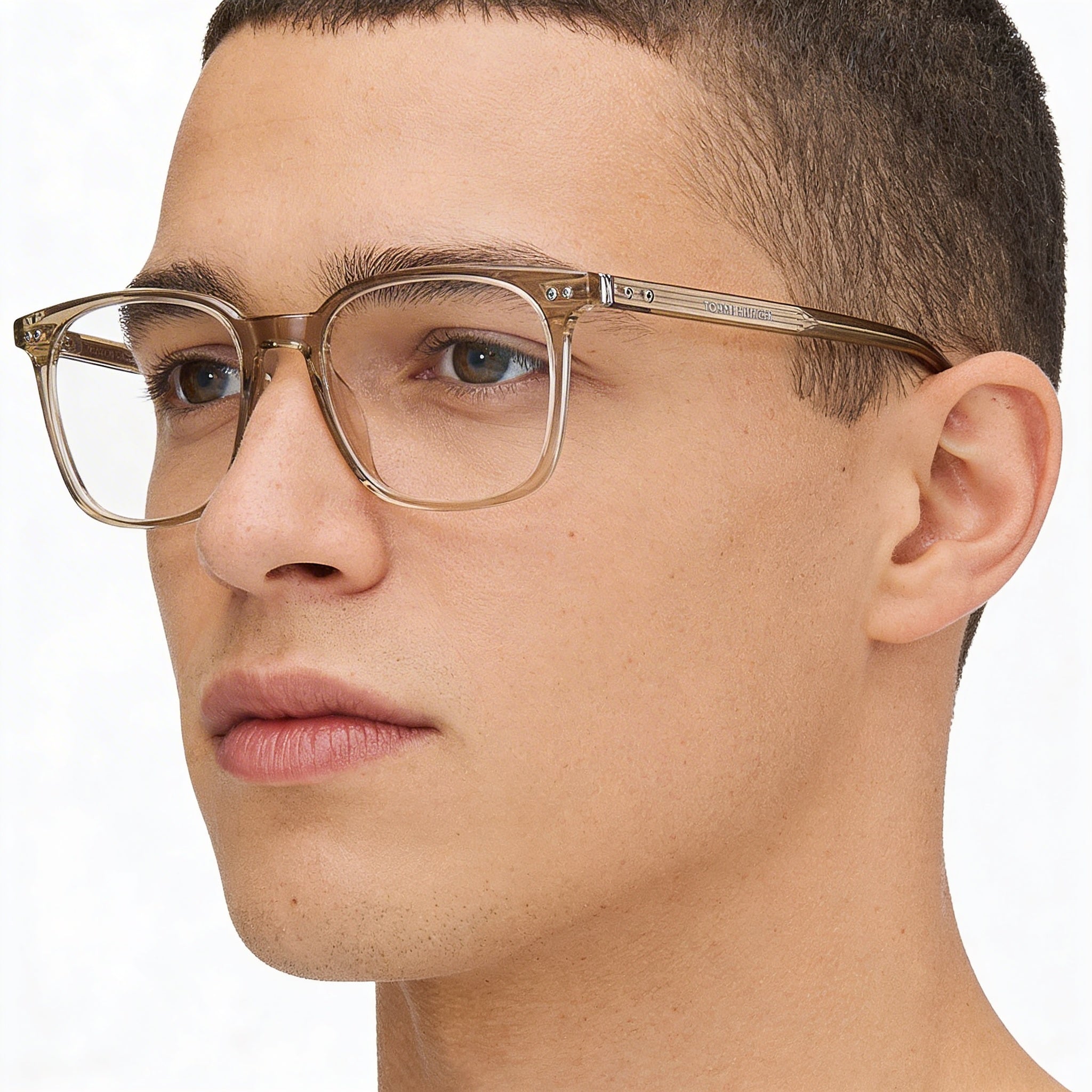 Tommy Hilfiger Th 1942 Men’s Modern Acetate Frame Non-Polarized Polycarbonate Lenses Beige Sunglasses 52mm, Photo 4
