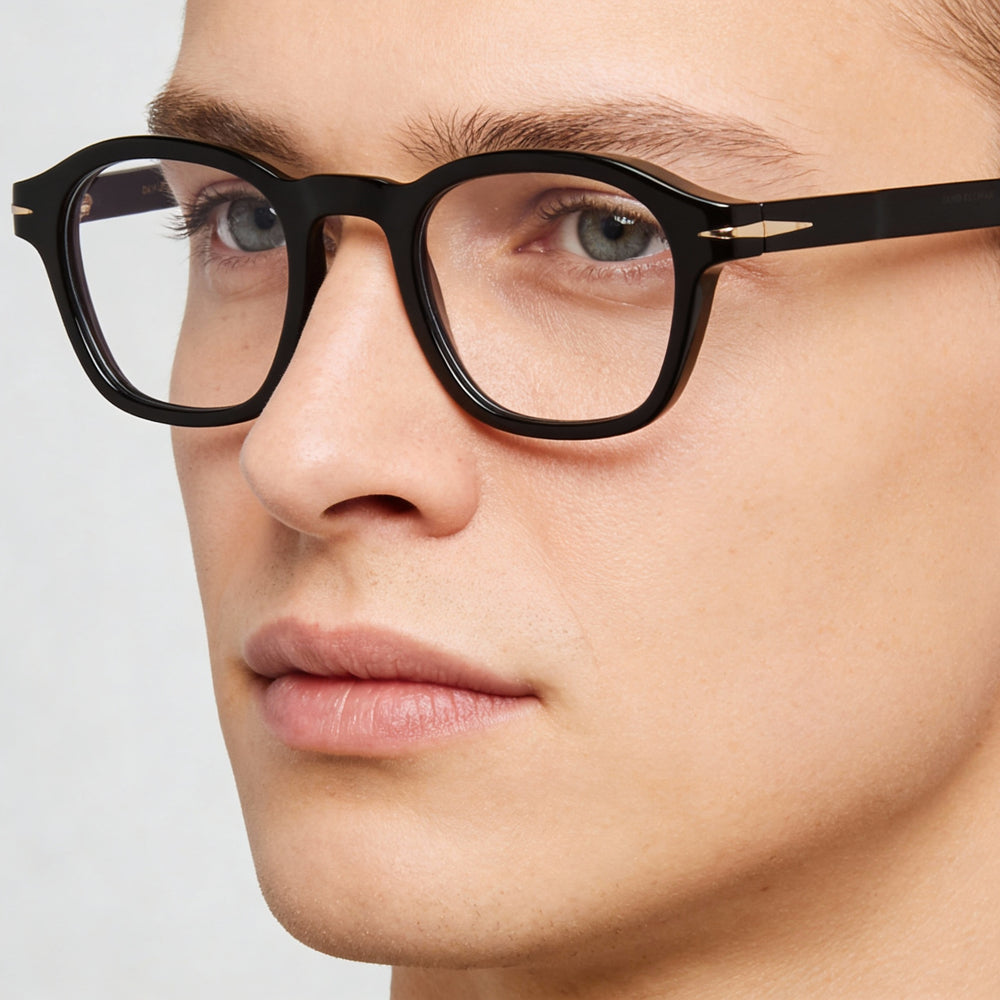 Gafas de sol David Beckham DB 7053/BB unisex modernas con montura de acetato y lentes de policarbonato, color negro y dorado, 45 mm