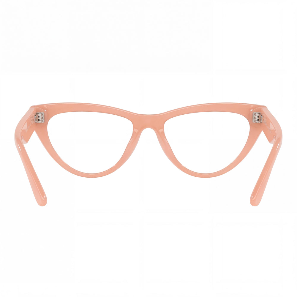 Versace Ve 3364 U Women's Injected Pink Opal Frame Clear Polycarbonate Lens Eyeglasses 52-17-145