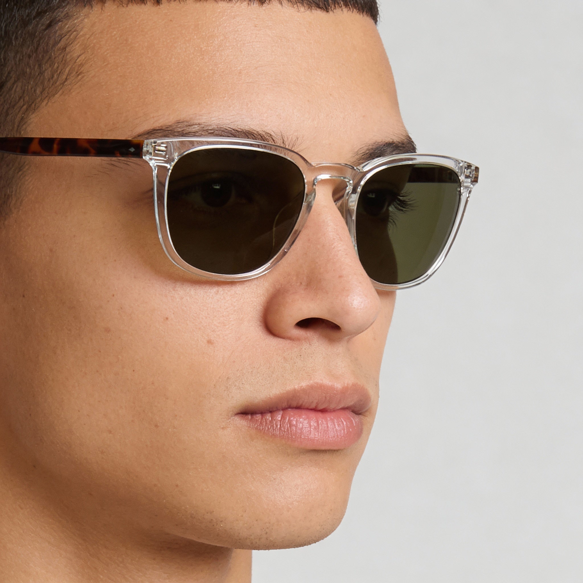 Fossil Modern Unisex Crystal ECO POLYAMIDE Frame Non-Polarized UV Protection Sunglasses 54mm, Photo 5