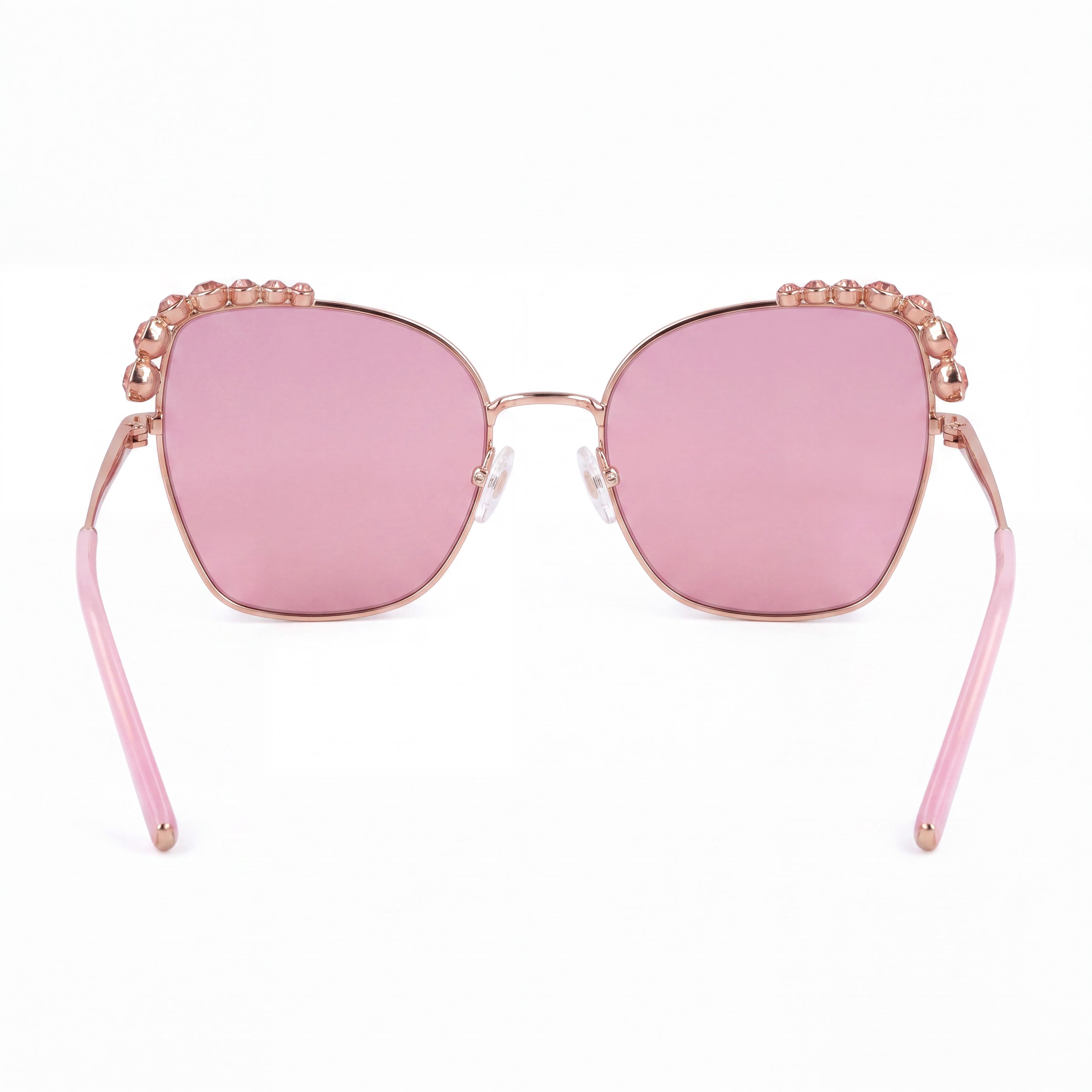 Carolina Herrera Her 0145/S Women's Pink Metal Cat Eye Smoke Lens UV Protected Sunglasses 59mm, Photo 4