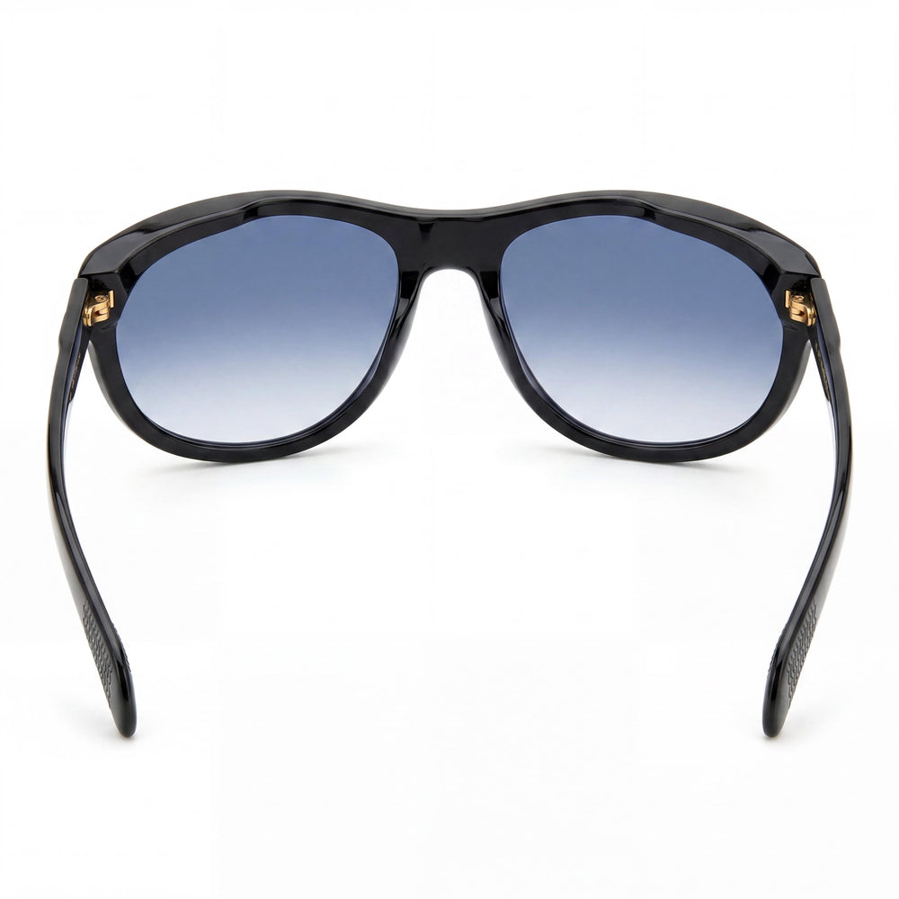 David Beckham DB 7117/S Men's Acetate Sunglasses, Black Frame, Dark Blue Shaded Lenses, 64mm
