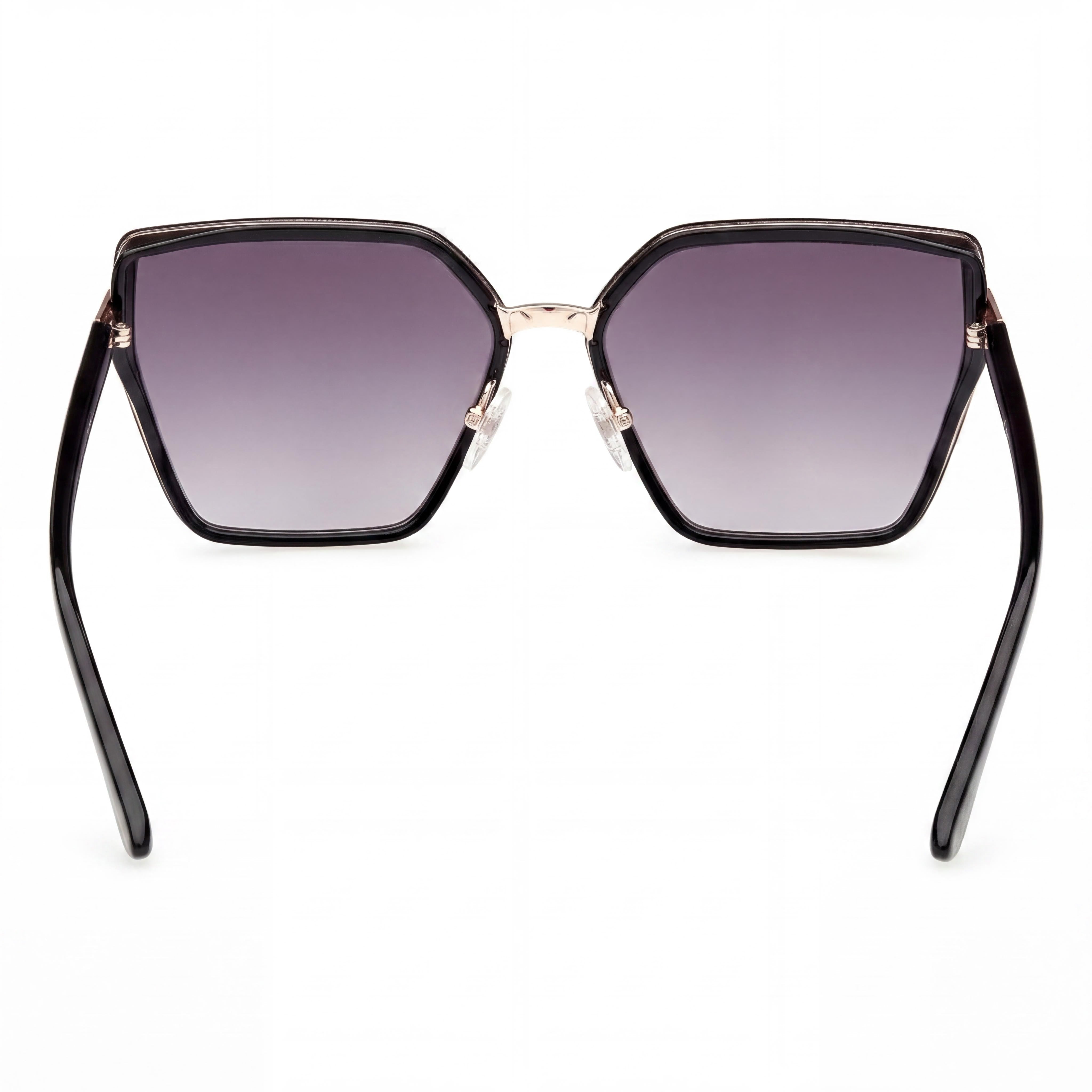 GUESS Casual Women's Glossy Black Smoke Gradient Plastic Frame UV Sunglasses with Shiny Black Gradient Smoke Lenses 59mm, Photo 4