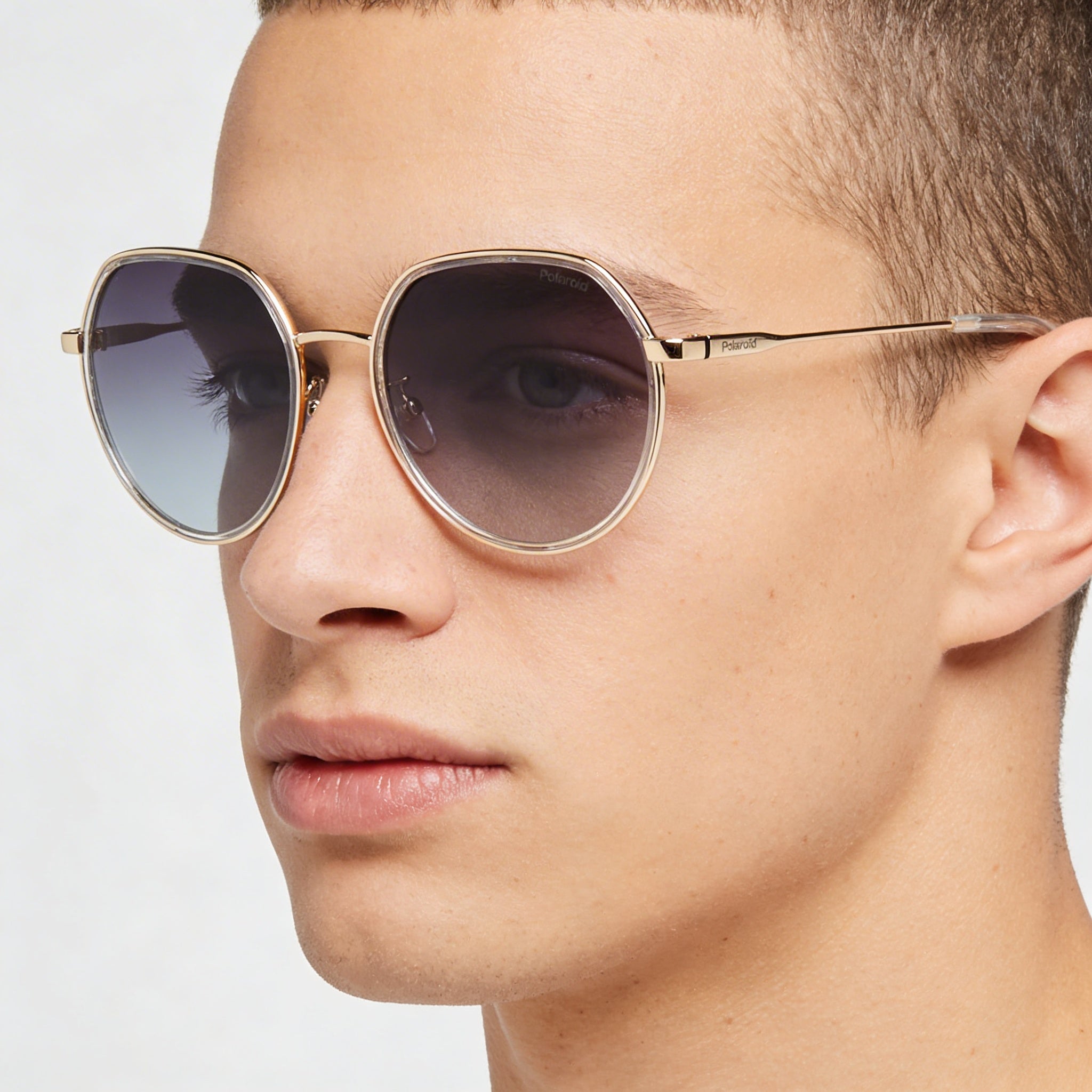 Gafas de sol Polaroid Essential para hombre, de acero inoxidable rutenio con protección UV, 55 mm, Photo 4
