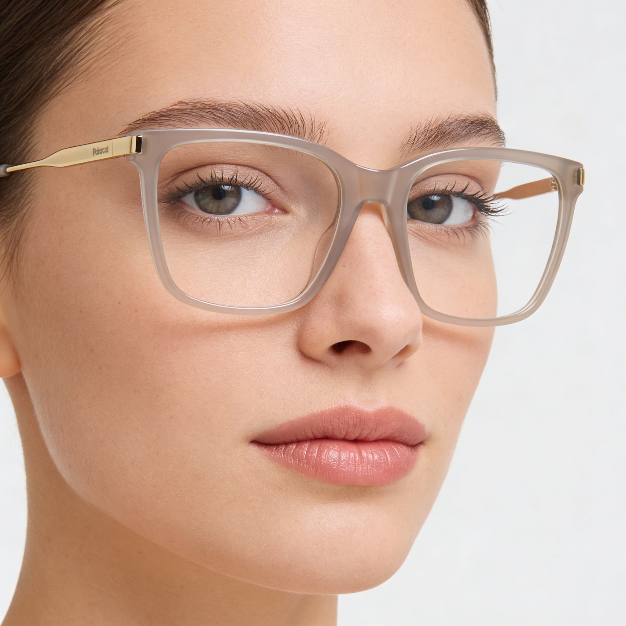 Gafas Polaroid PLD D528 de poliamida no ecológica para mujer con lente de demostración, beis, lente de 53 mm, Photo 4