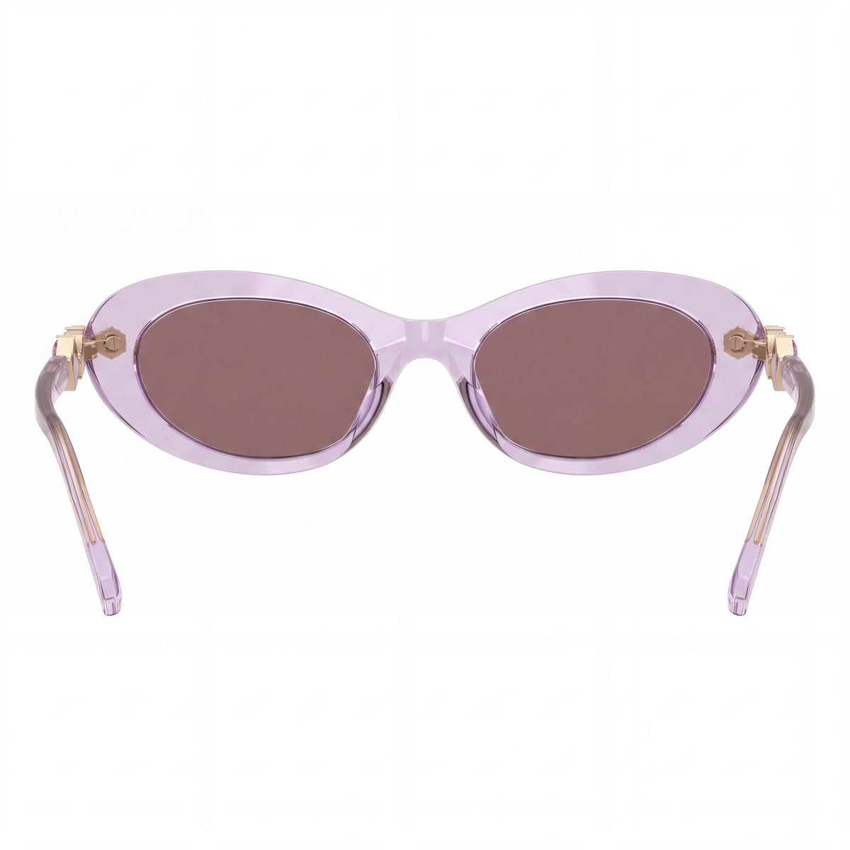 Swarovski Sk6042 Women's Oval Plastic Sunglasses - Transparent Lilac Violet Frame, Violet Lens, 100% UV Protection 53mm, Photo 3