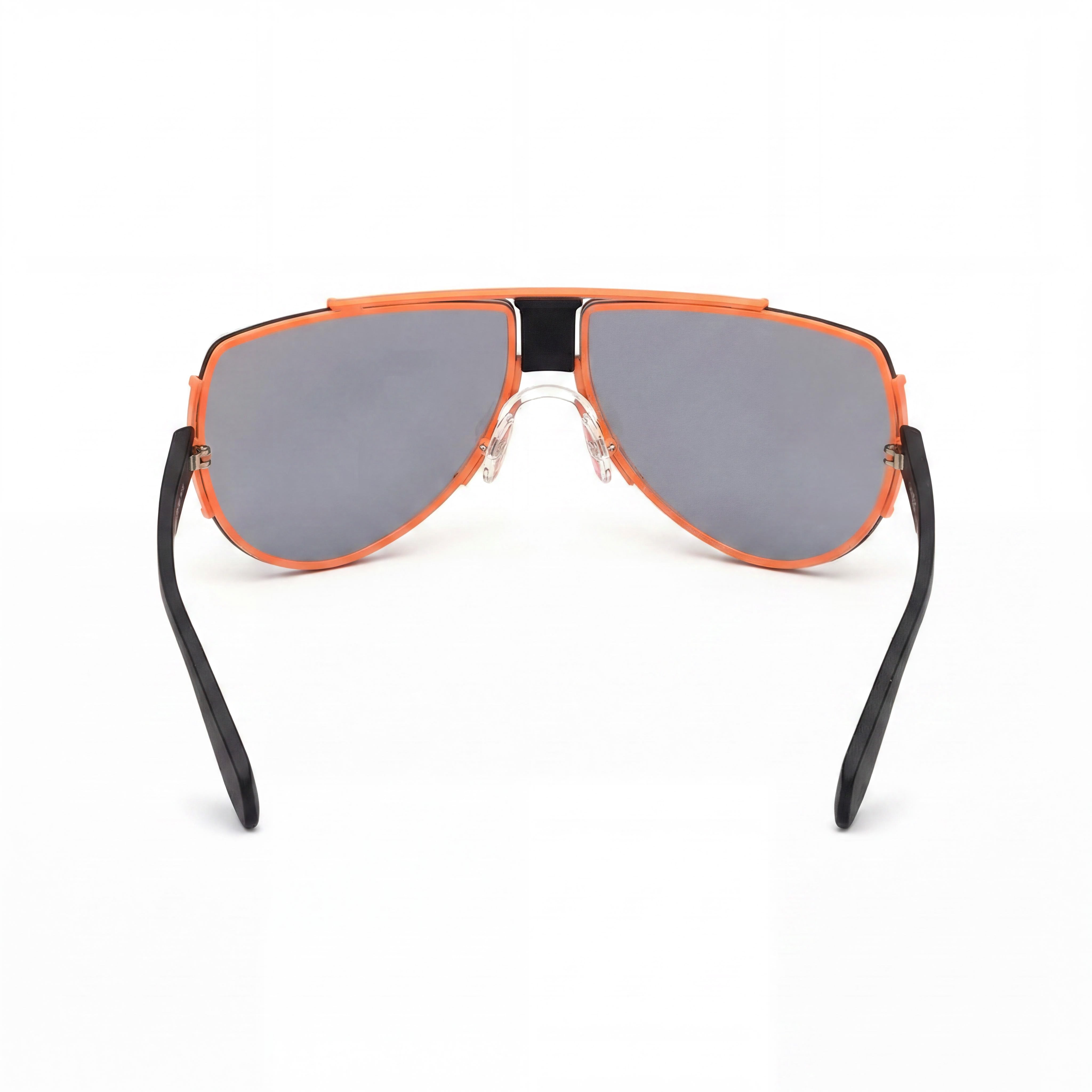 Adidas Originals Contemporaneo Gafas de sol de metal Nero Arancione para hombre con lentes de policarbonato Argento Fumo Specchiato Protección UV 71 mm, Photo 3