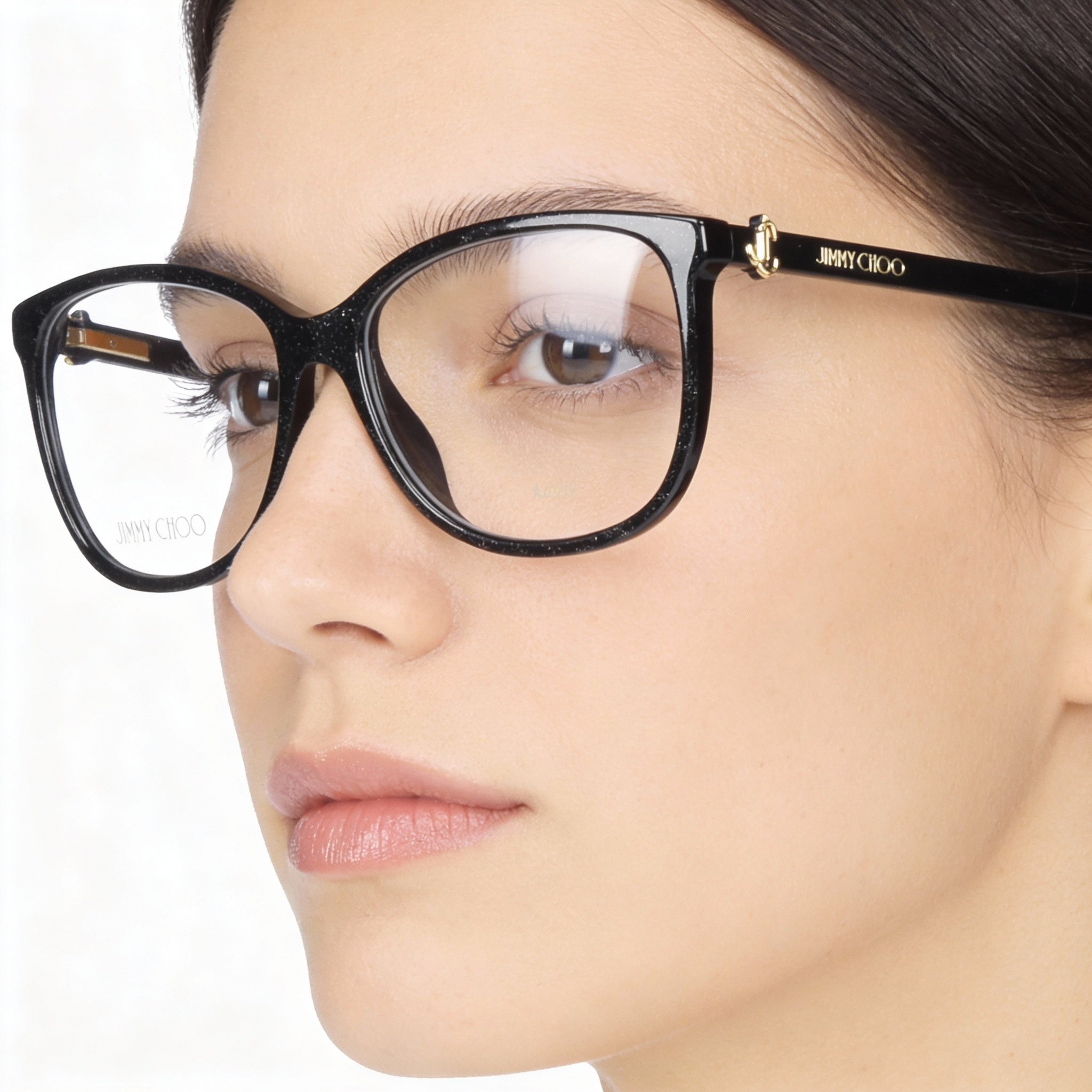 Gafas graduadas JIMMY CHOO JC308 para mujer con montura de acetato y lentes de plástico de demostración, lente de 54 mm, puente de 15 mm, Photo 4