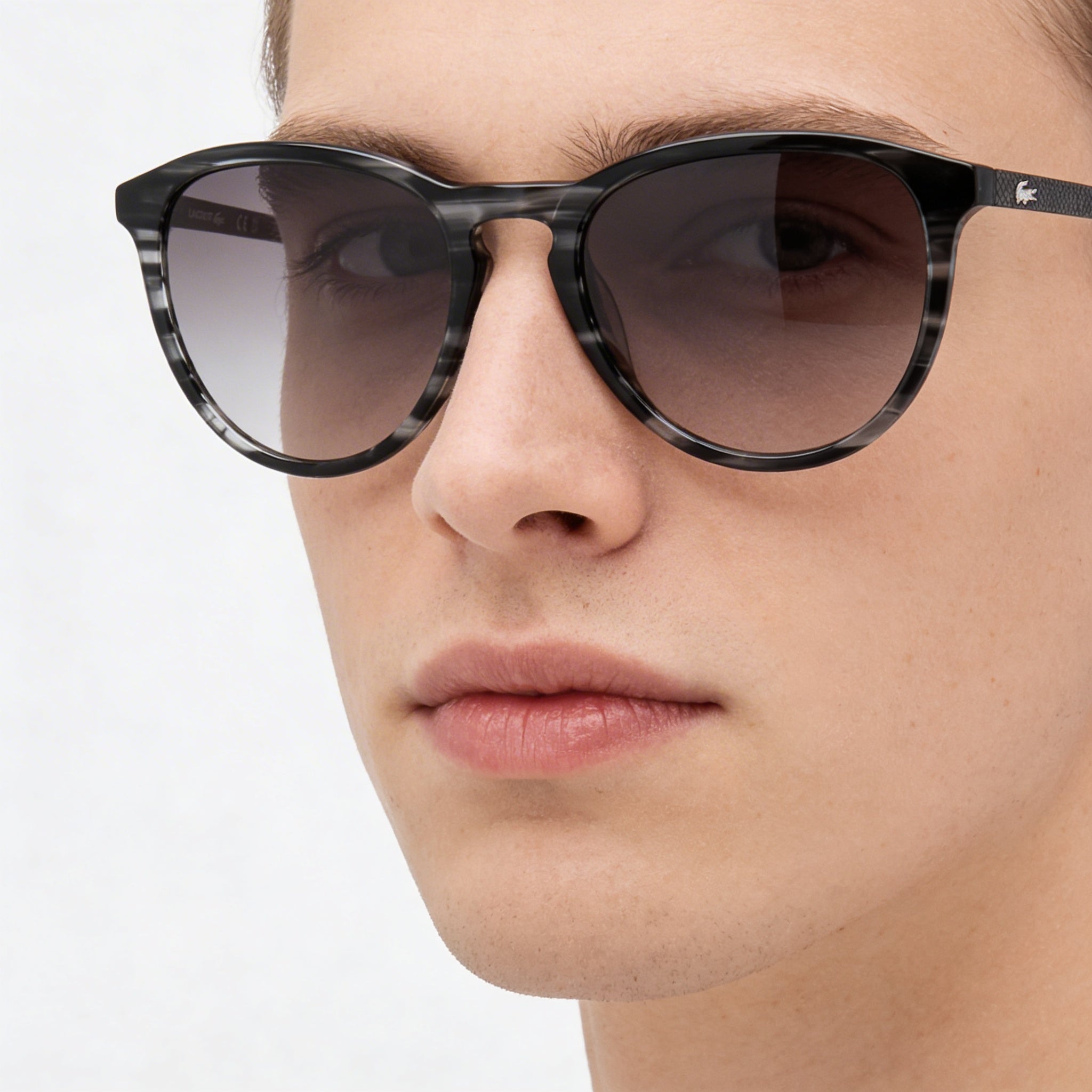 Lacoste L 708 S Unisex Grey Marble Plastic Frame UV Protective Non-Polarized Sunglasses 50mm, Photo 3