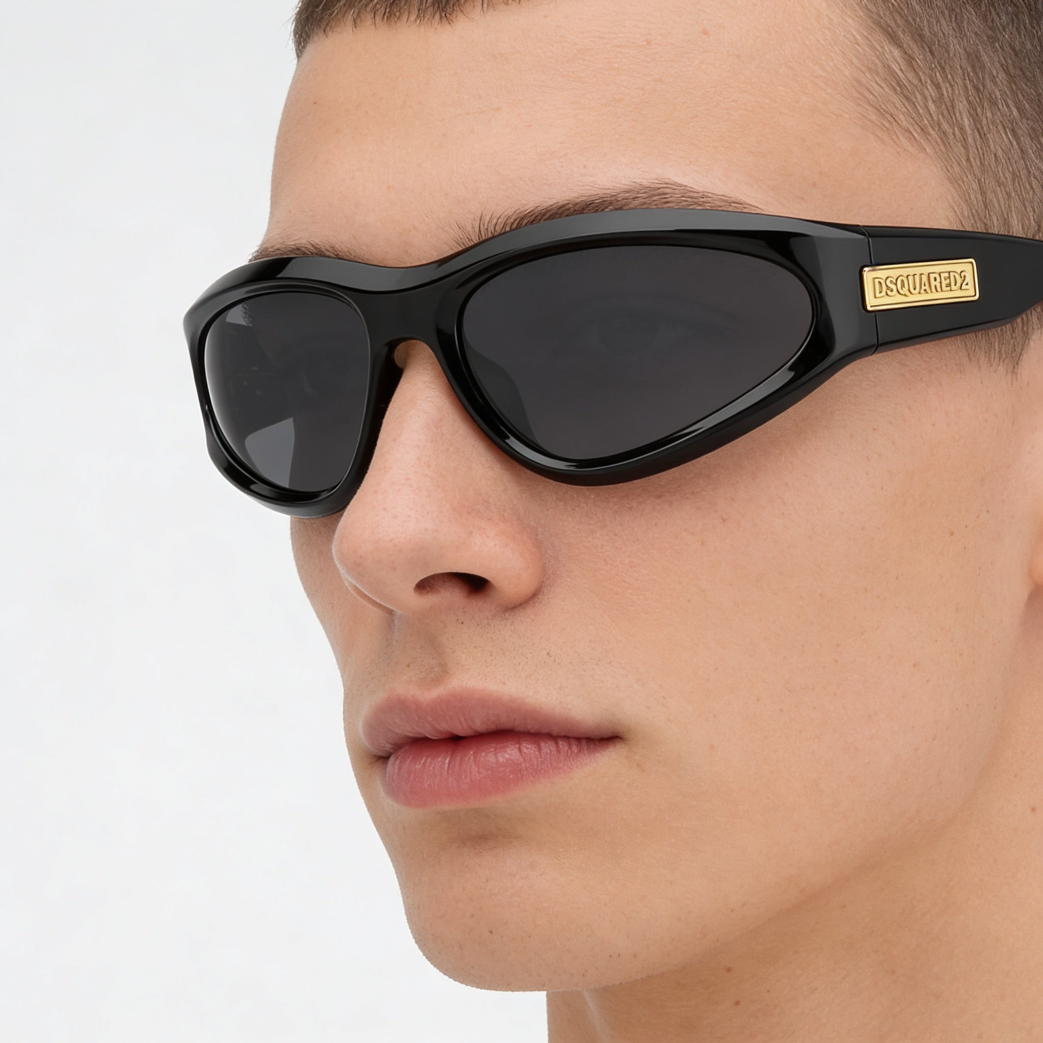 Dsquared2 Casual Unisex Sunglasses with Black Propionate Frame and Dark Grey UV Lenses 67mm, Photo 3