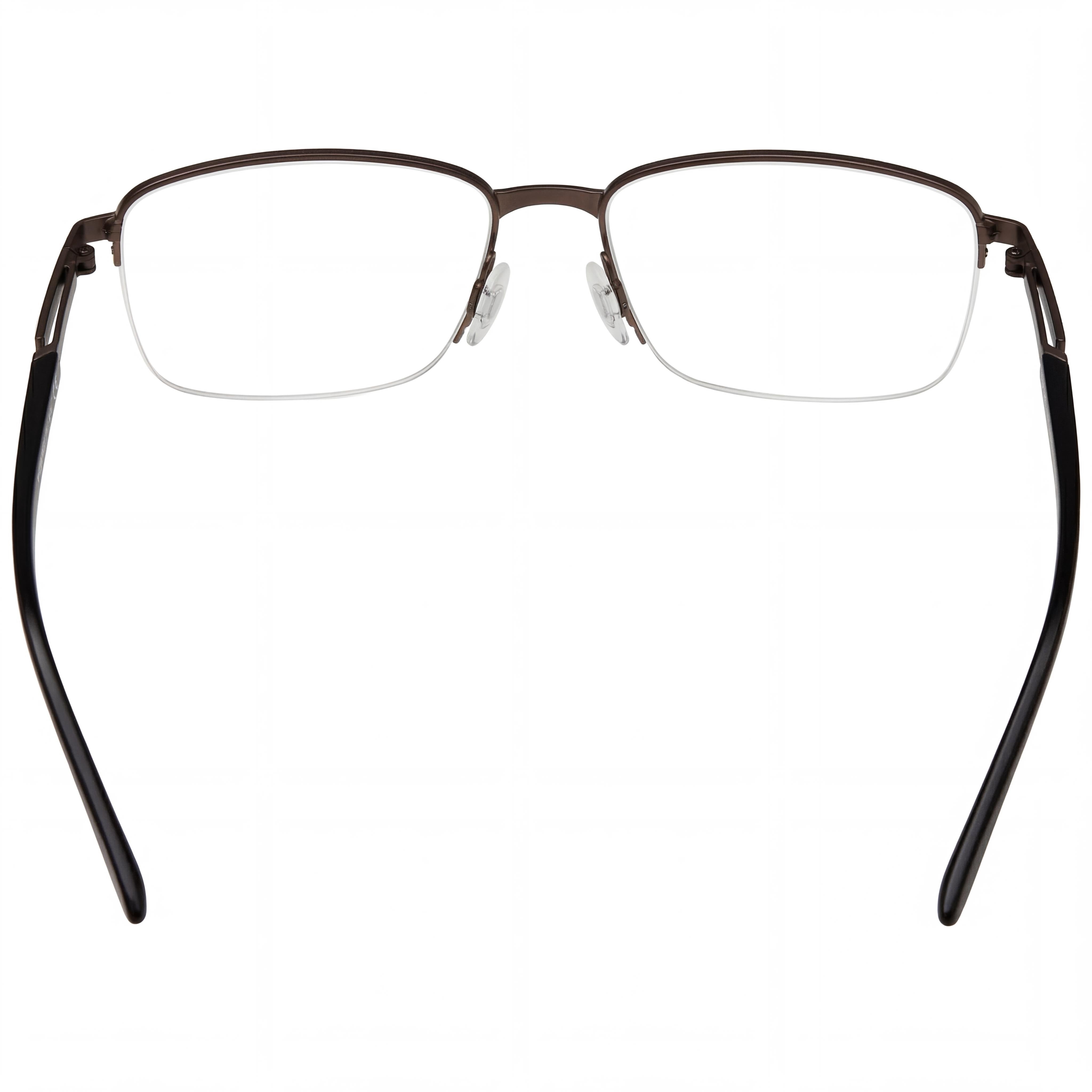 Gafas Porsche Modern para hombre con montura de titanio y combinación de colores marrón y negro, ancho de lente de 56 mm, Photo 3