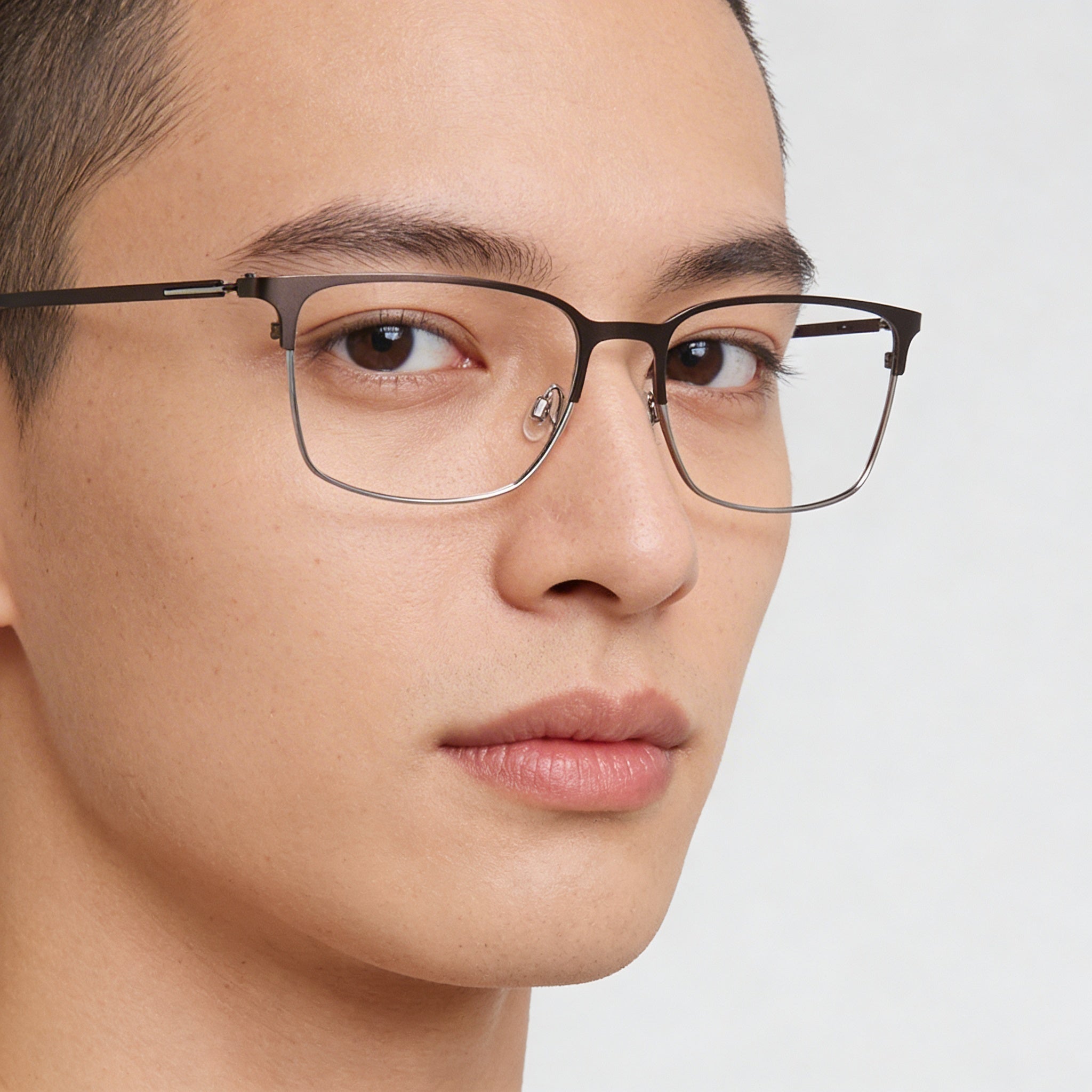 Flexon Classic Unisex Acetate Frame Eyeglasses in Matte Gunmetal Silver - Lens Width 55mm, Photo 4