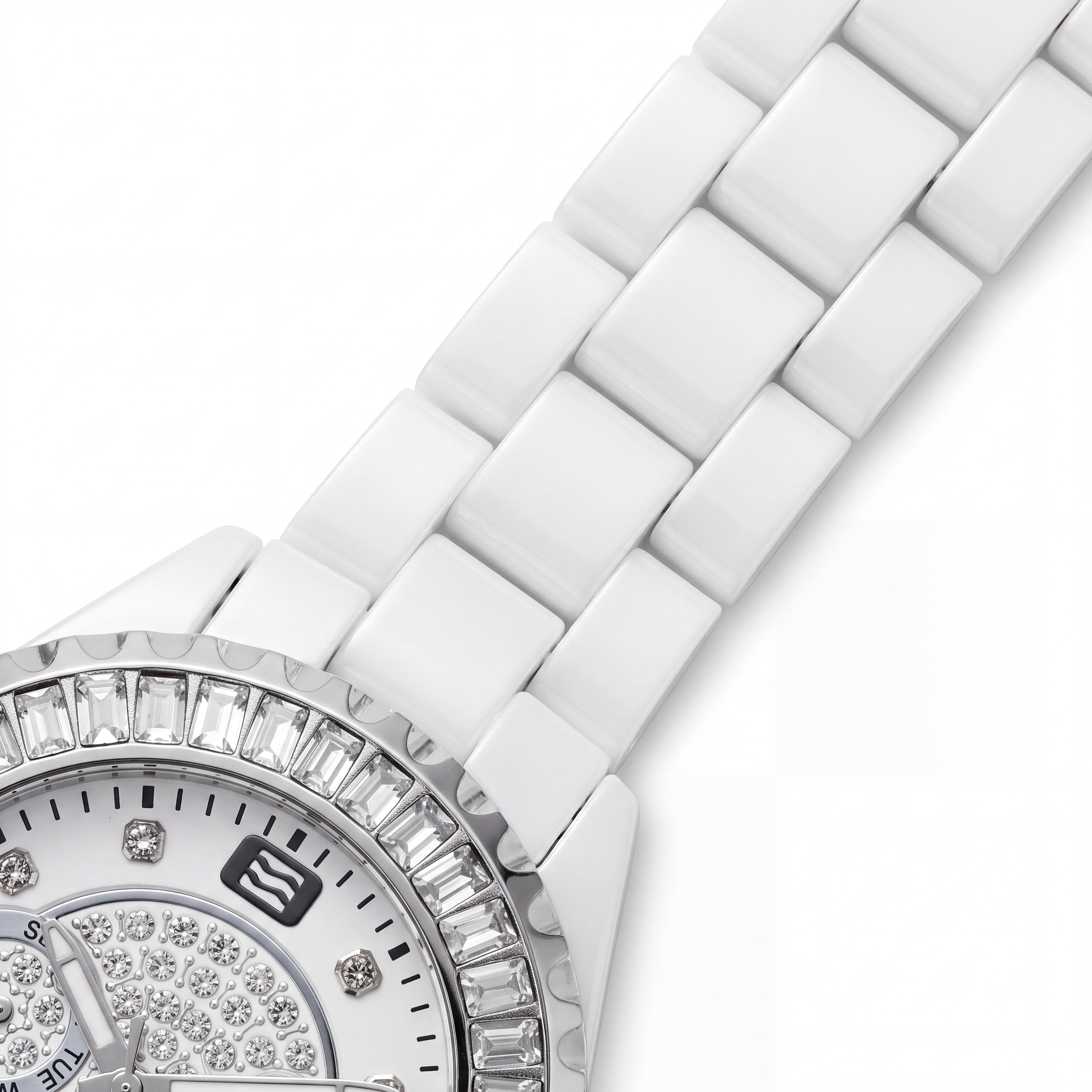 Oceanaut OC0213C Quartz Movement Women's Watch featuring White Case and Dial with Crystals on Bezel and Dial, Photo 3