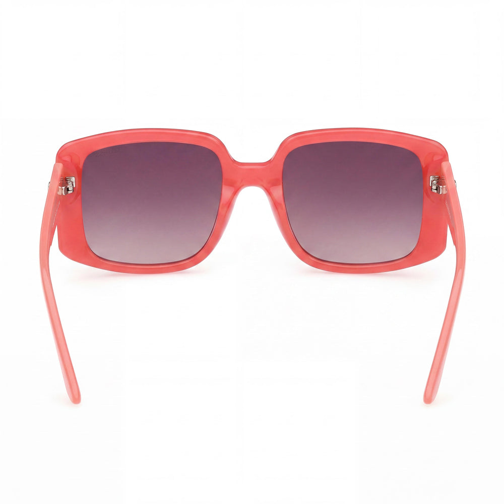GUESS Modern Men's Pink Monocolor Plastic Frame Sunglasses with Gradient Brown Lenses UV Protected 53mm
