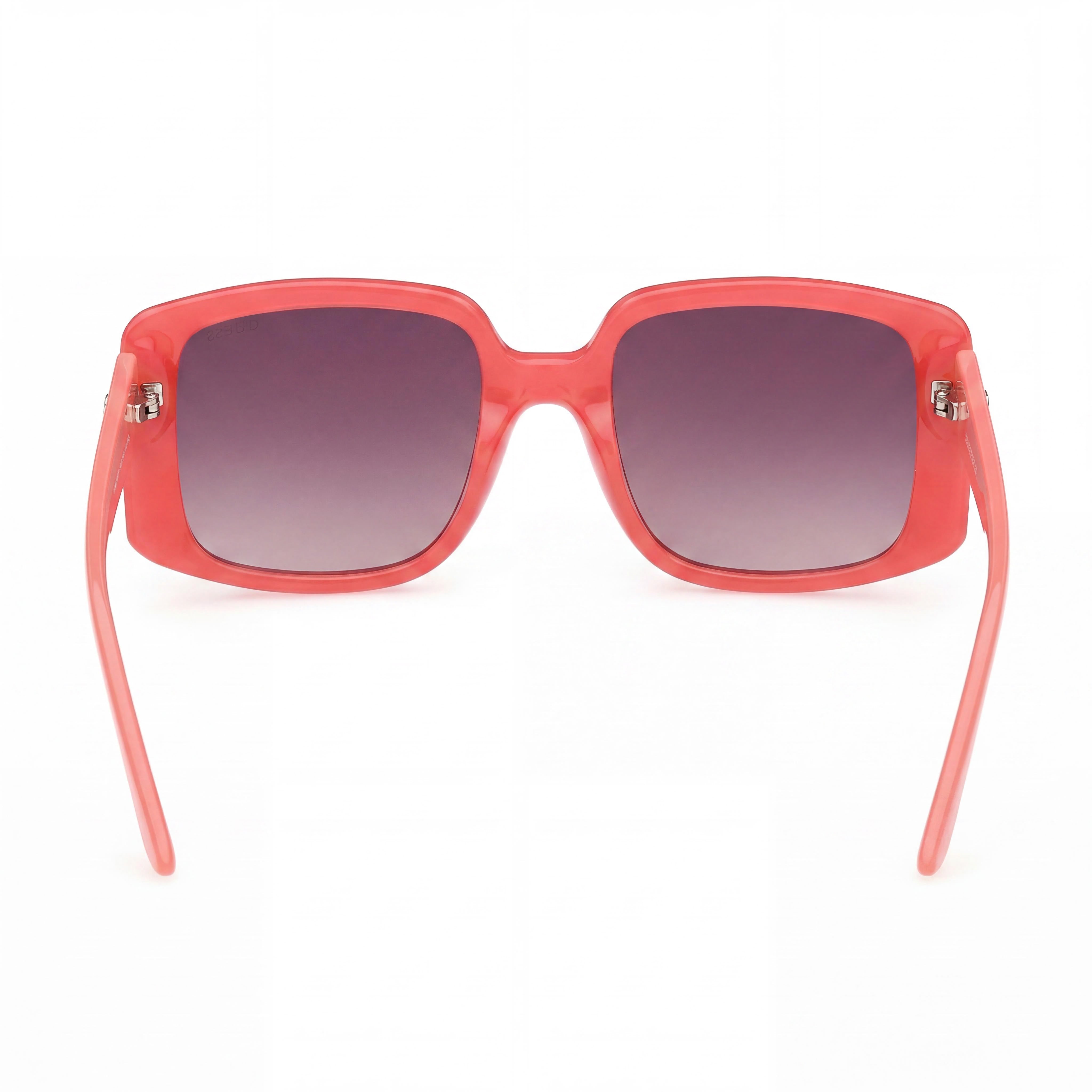 GUESS Modern Men's Pink Monocolor Plastic Frame Sunglasses with Gradient Brown Lenses UV Protected 53mm, Photo 3