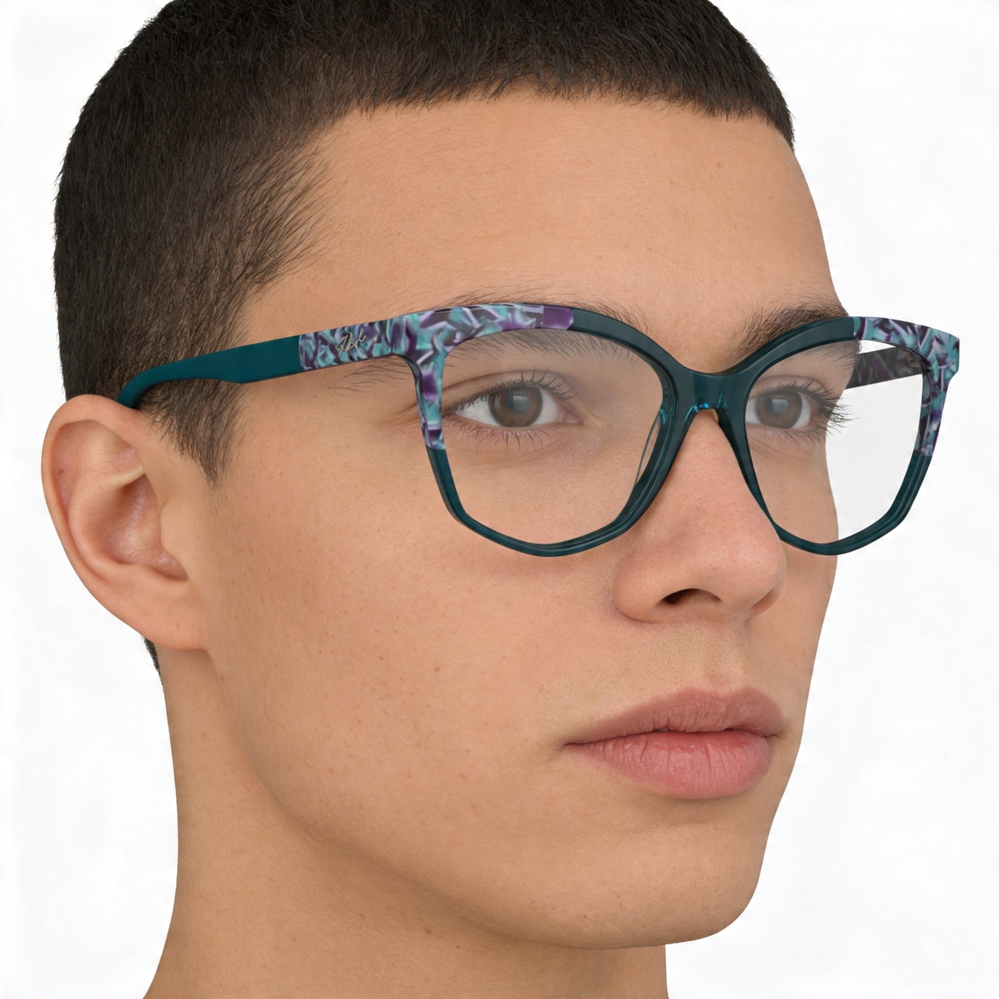 KARL LAGERFELD KL6154 Unisex Sunglasses featuring Blue Marble Blue Acetate Frame & Non-Polarized Lenses 55mm, Photo 5