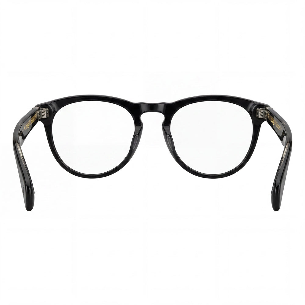 Gafas Rag & Bone Rnb 7003 para hombre, montura de acetato negro con lentes transparentes personalizables, tallas 51-21-145 mm