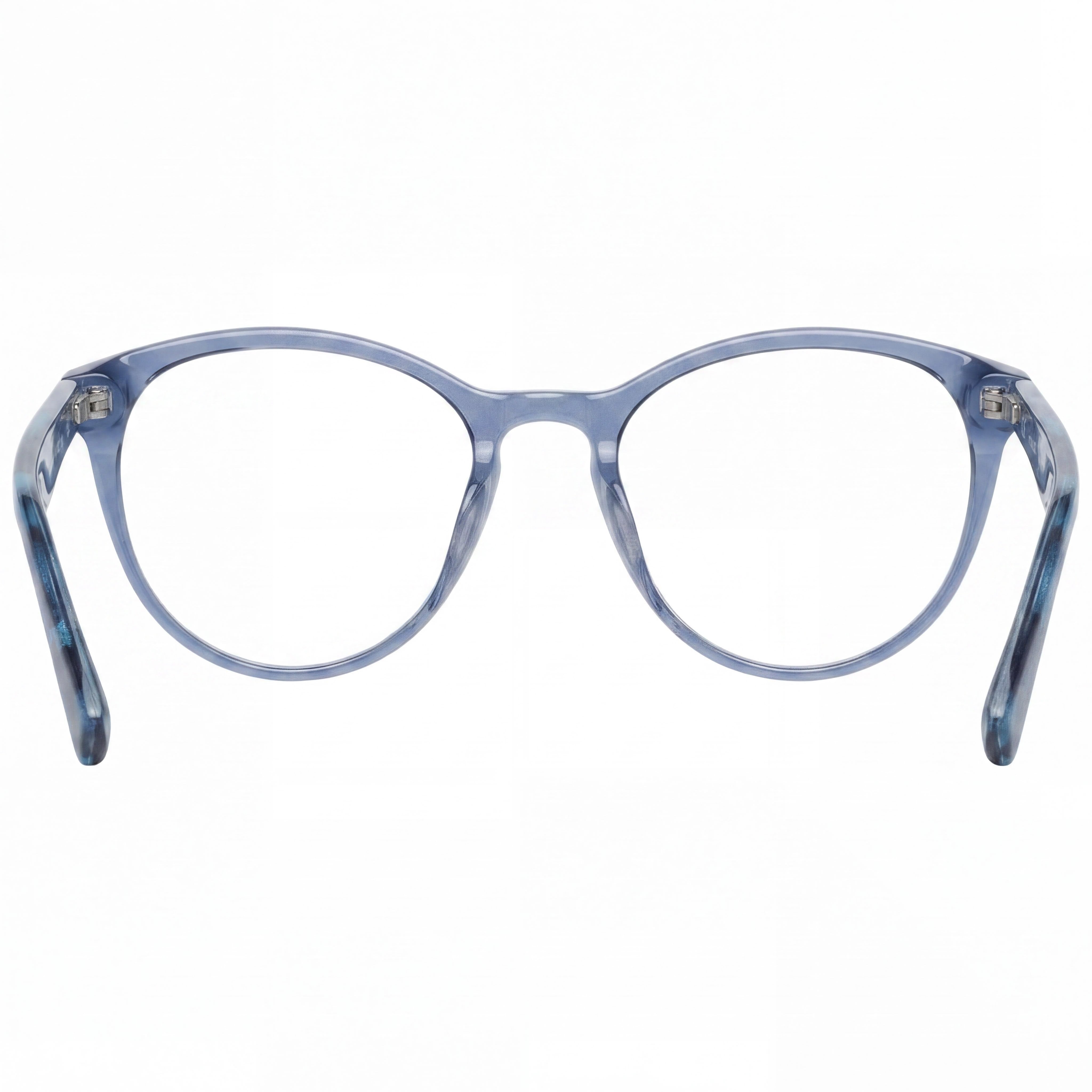Gafas casuales de mujer POLICE con montura de plástico azul transparente brillante y lentes transparentes, 50 mm, Photo 4