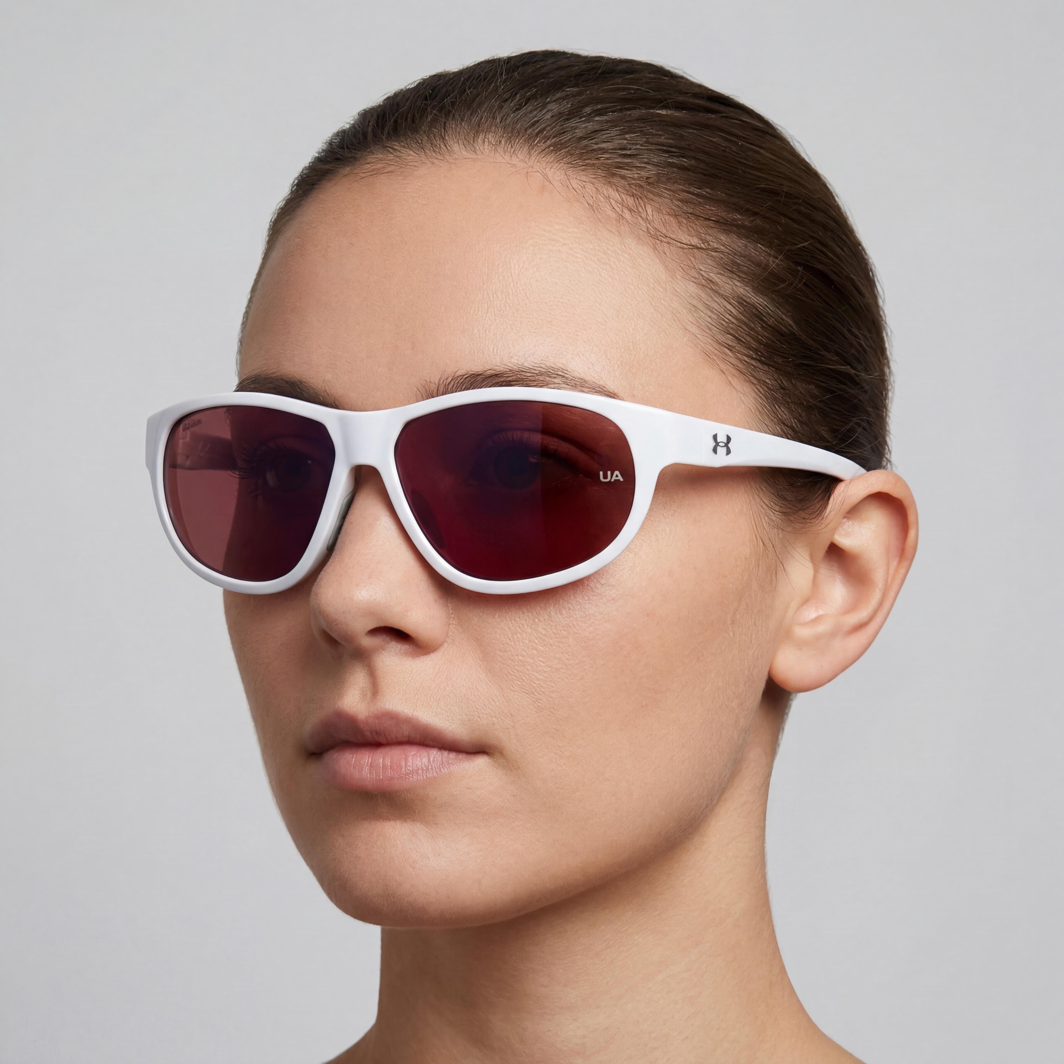 Under Armour Modern Unisex White Grey Frame Violet Blue Multilayer Lens UV 400 Non-Polarized Sunglasses 59mm, Photo 4