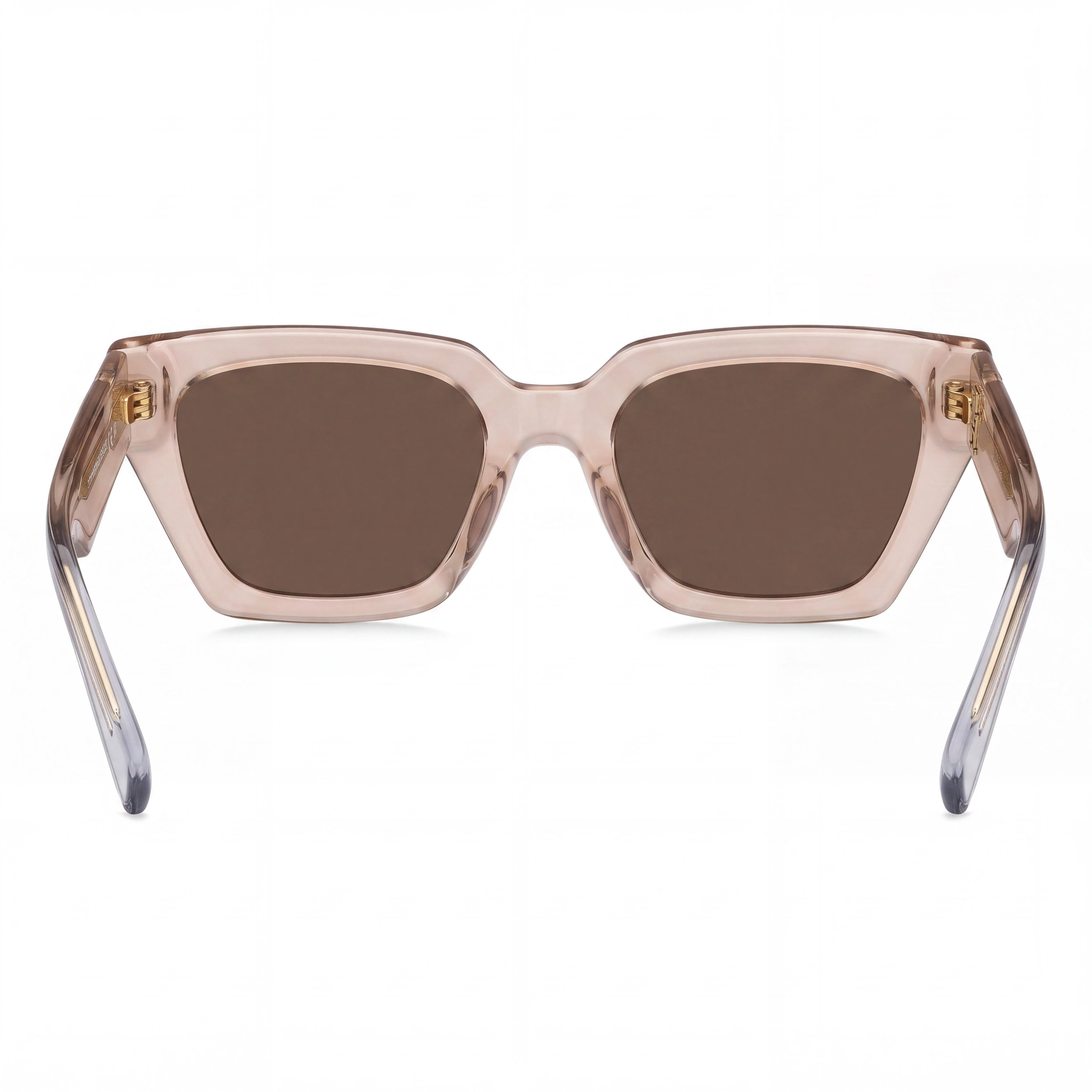 Gafas de sol Tommy Hilfiger casual para mujer, montura de acetato color carne, lentes marrones, protección UV, 52-19-140, Photo 3