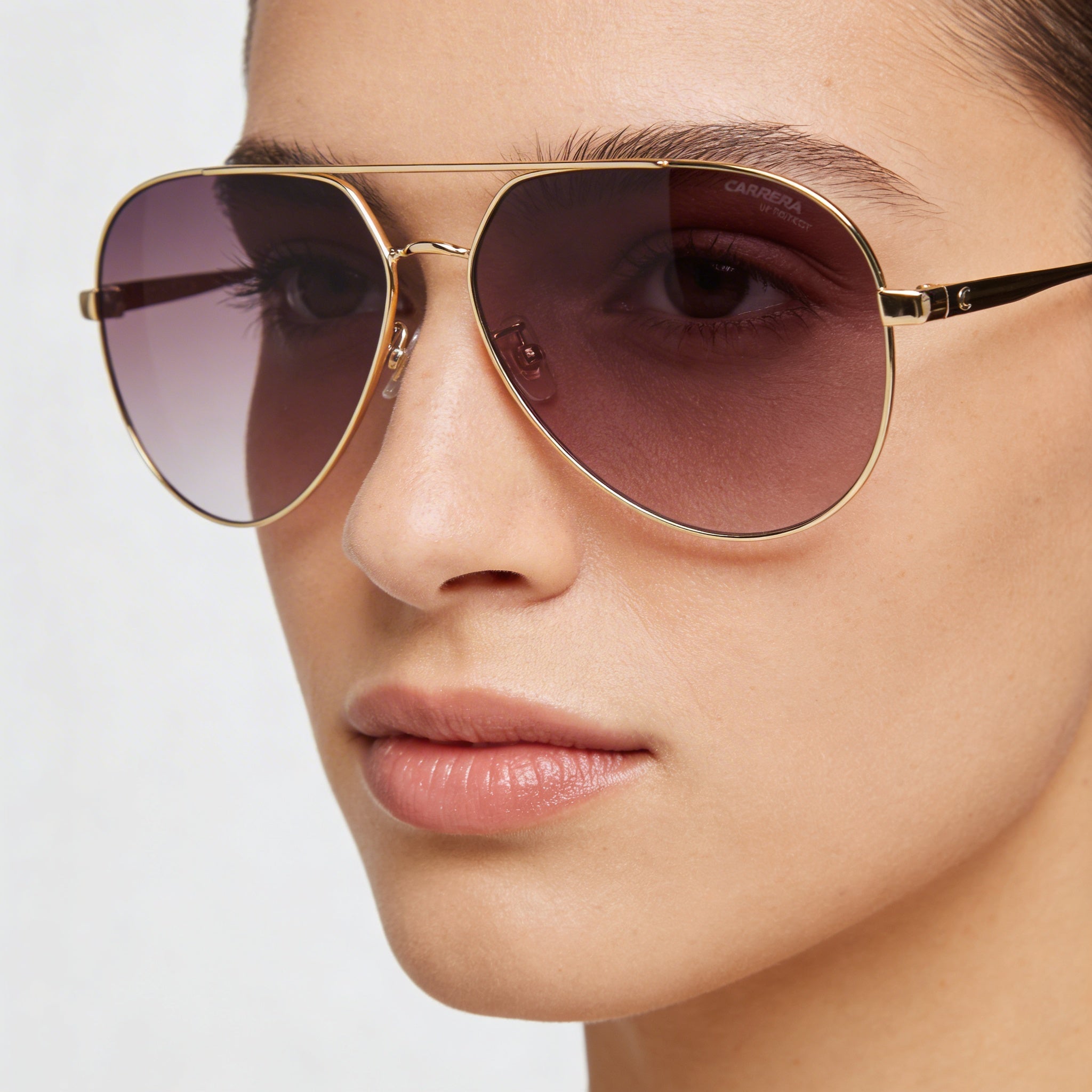 Gafas de sol Carrera 3005/S para mujer, de acero inoxidable, color burdeos, dorado, rosa con degradado burdeos, sin polarizar, protección UV 63-13-140, Photo 4