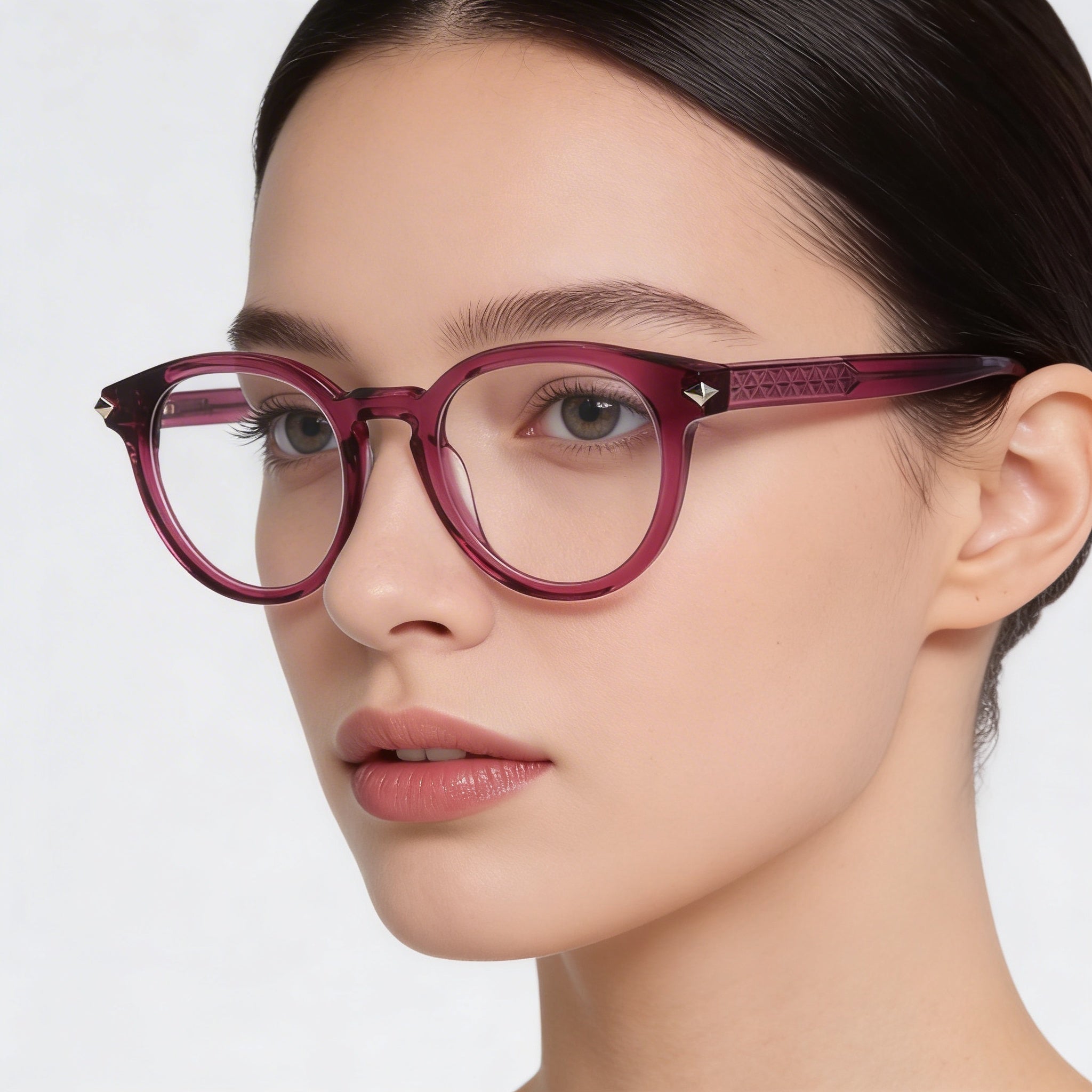 Gafas graduadas Police Modern Bordeaux de acetato para mujer: lentes de 48 mm, puente de 20 mm y patillas de 135 mm., Photo 4