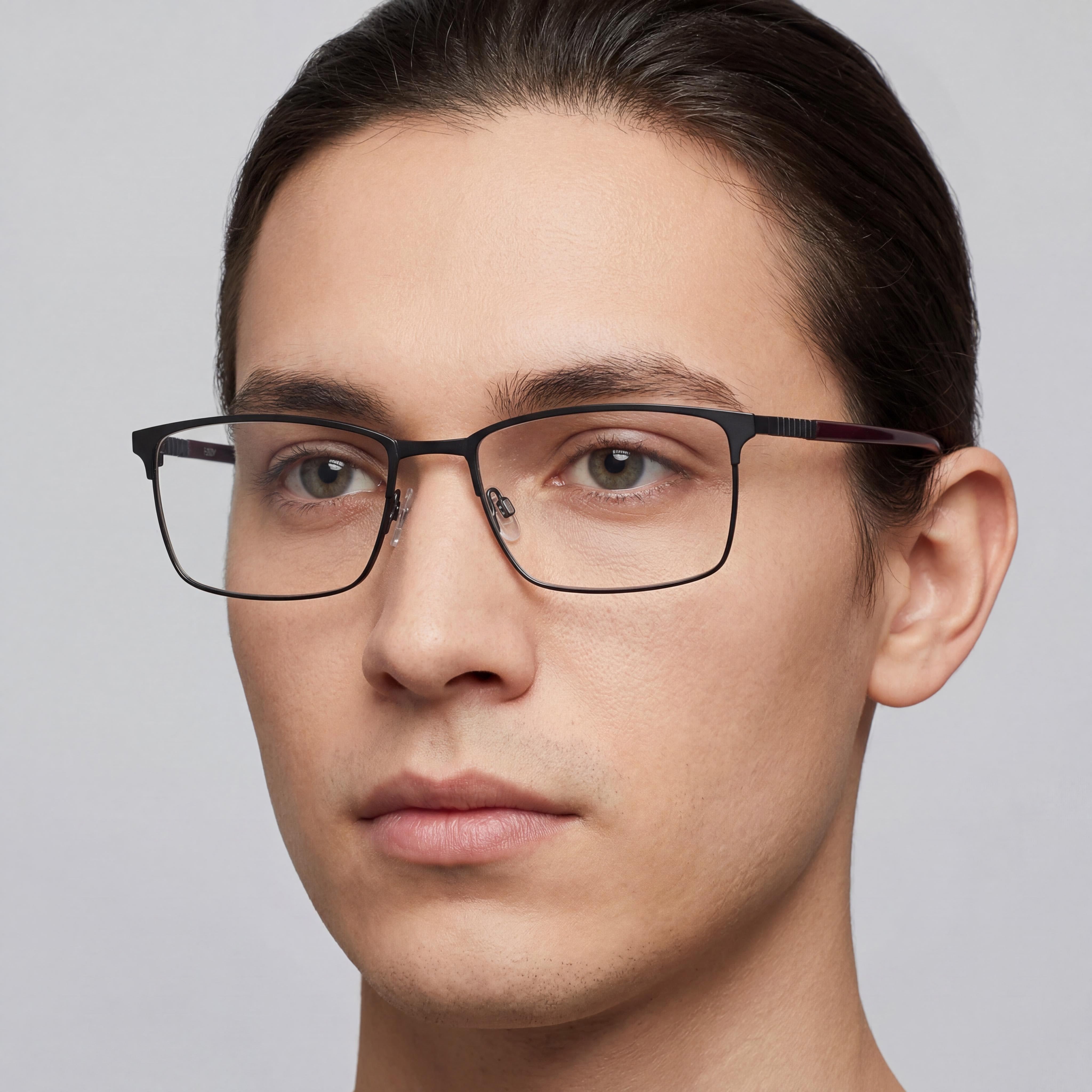 Gafas Flexon E1129 unisex con montura de metal negro mate para lentes graduadas, ancho de lente de 59 mm, Photo 5