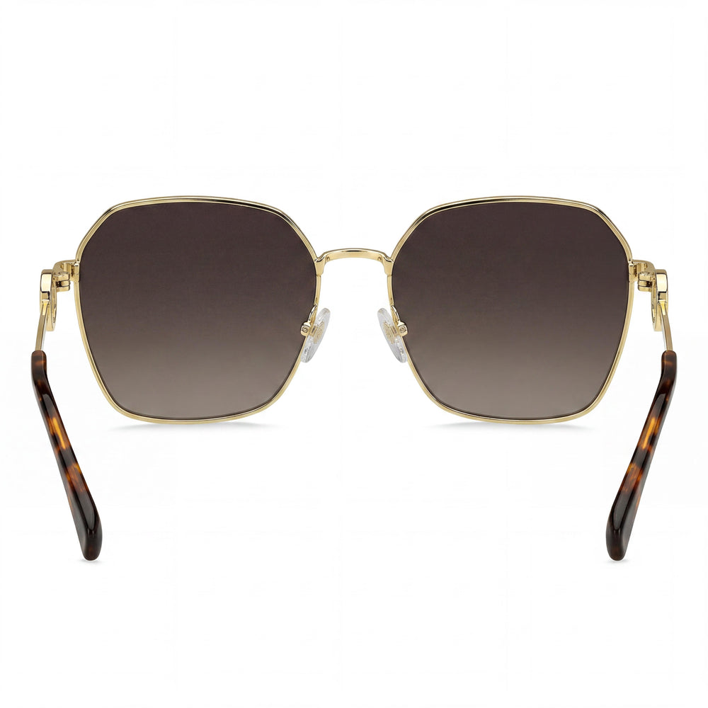 Marc Jacobs MARC 729/S Women's Metal Casual Non-Polarized Sunglasses, Gold Havana Frame, Brown Shaded Lens, 58mm