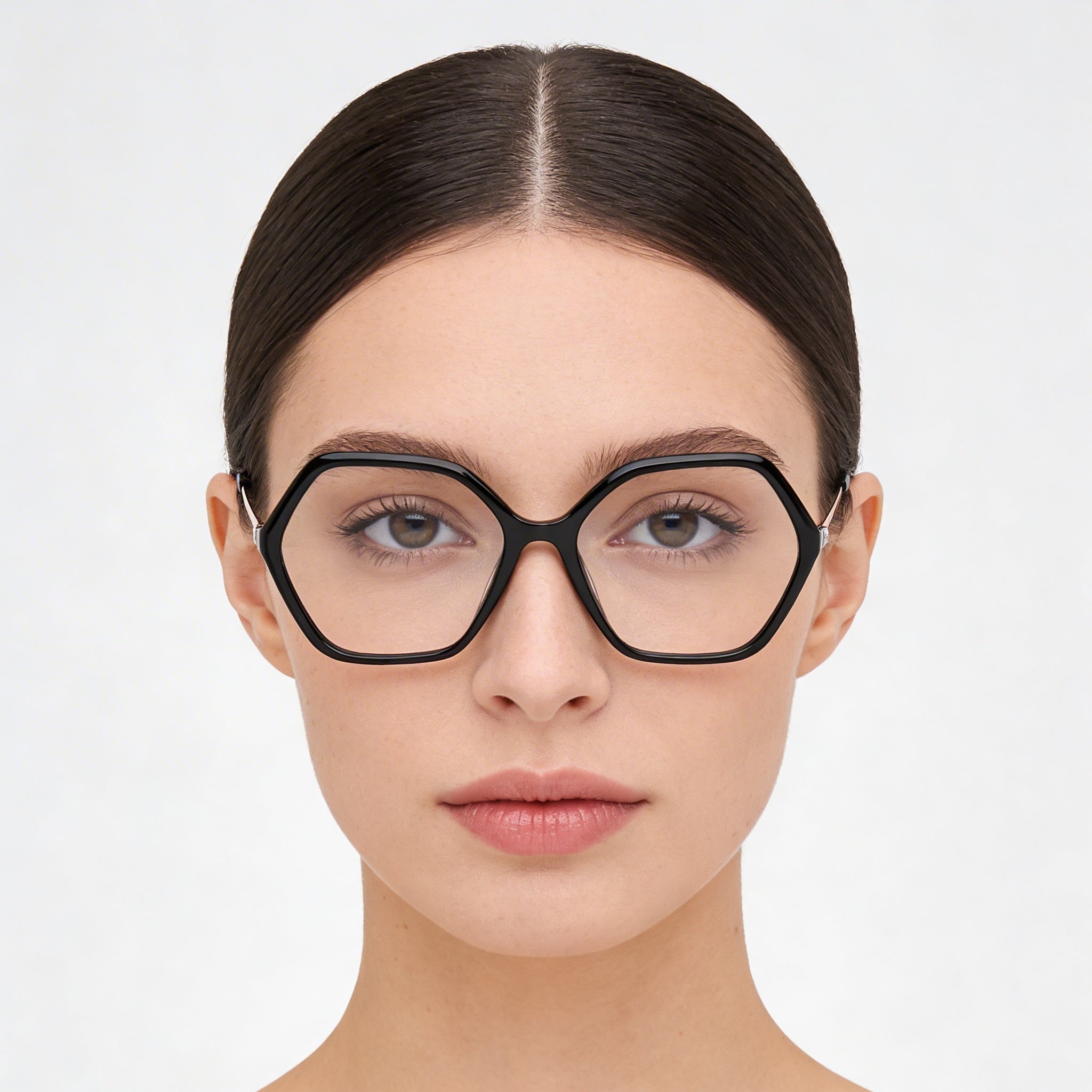 Gafas GUESS para Mujer Gu50149 con Montura de Plástico en Negro Brillante y Oro Pálido Brillante, Lente de 54 mm, Photo 5